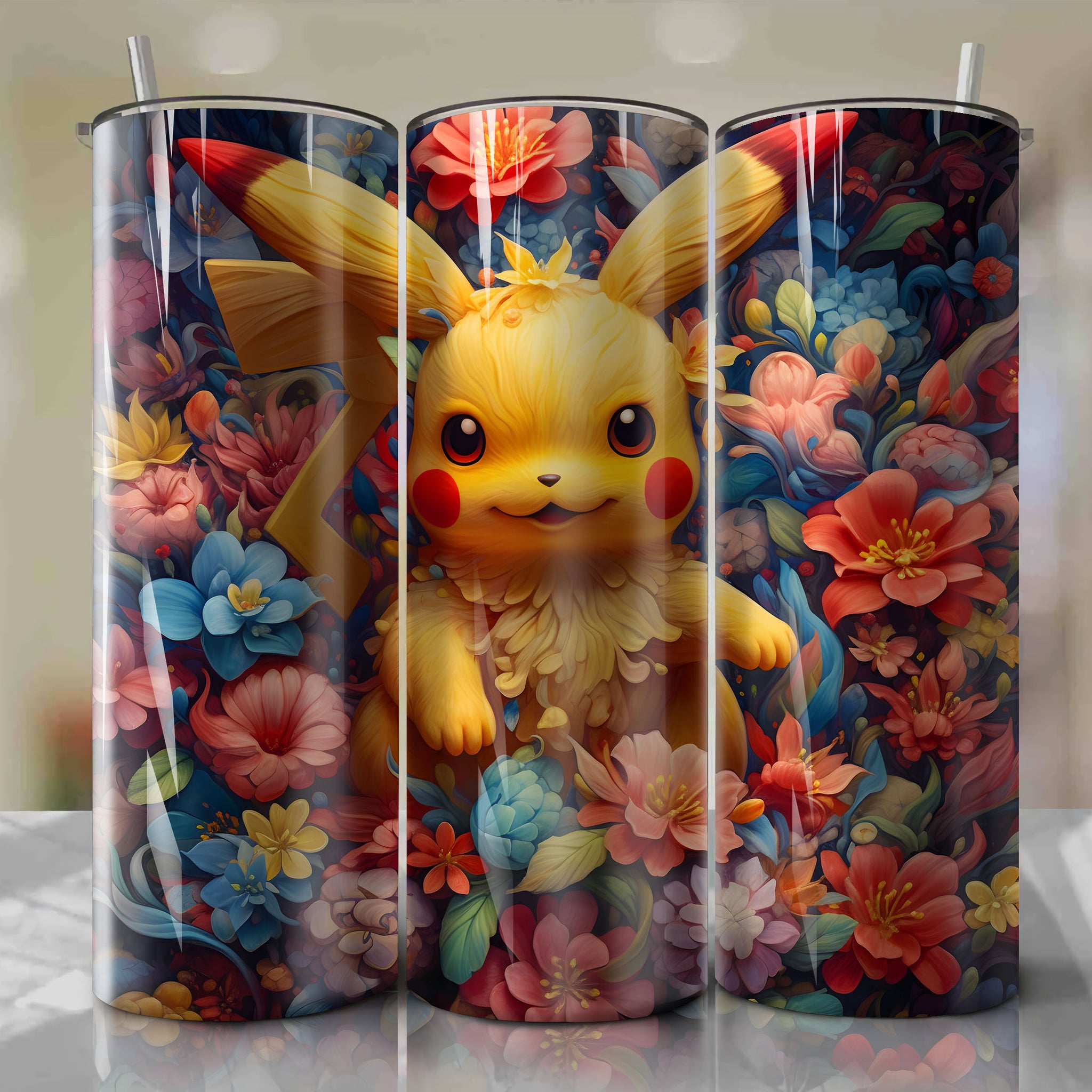 Pokemon Friends Tumbler Sublimation Wrap Print – HomeyHome Decor