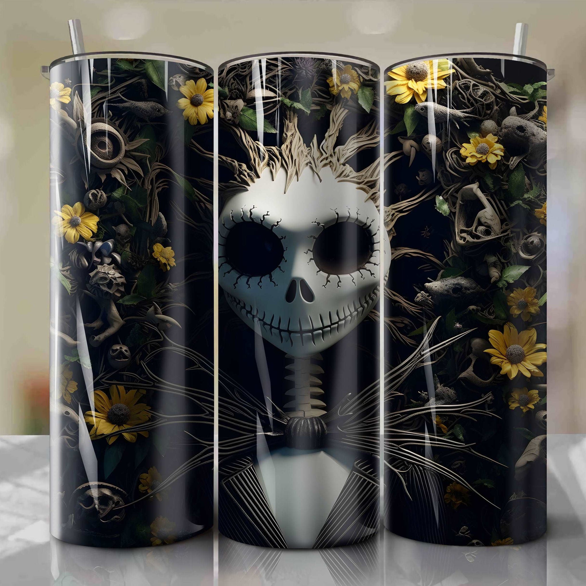 Authentic Nightmare Before Christmas Skinny Tumbler - Official Design