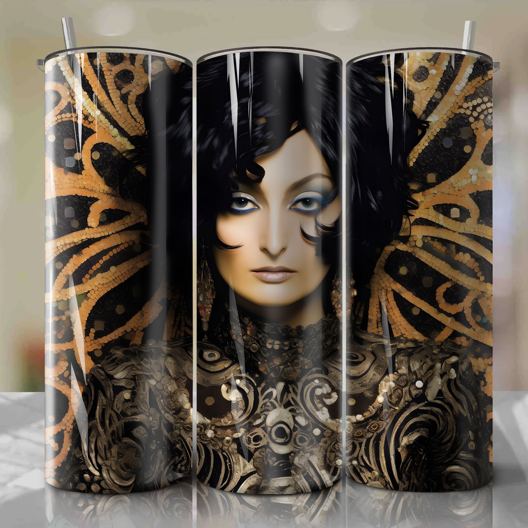 Sublimation Skinny Tumbler 20oz Wrap | Siouxsie Sioux Artwork