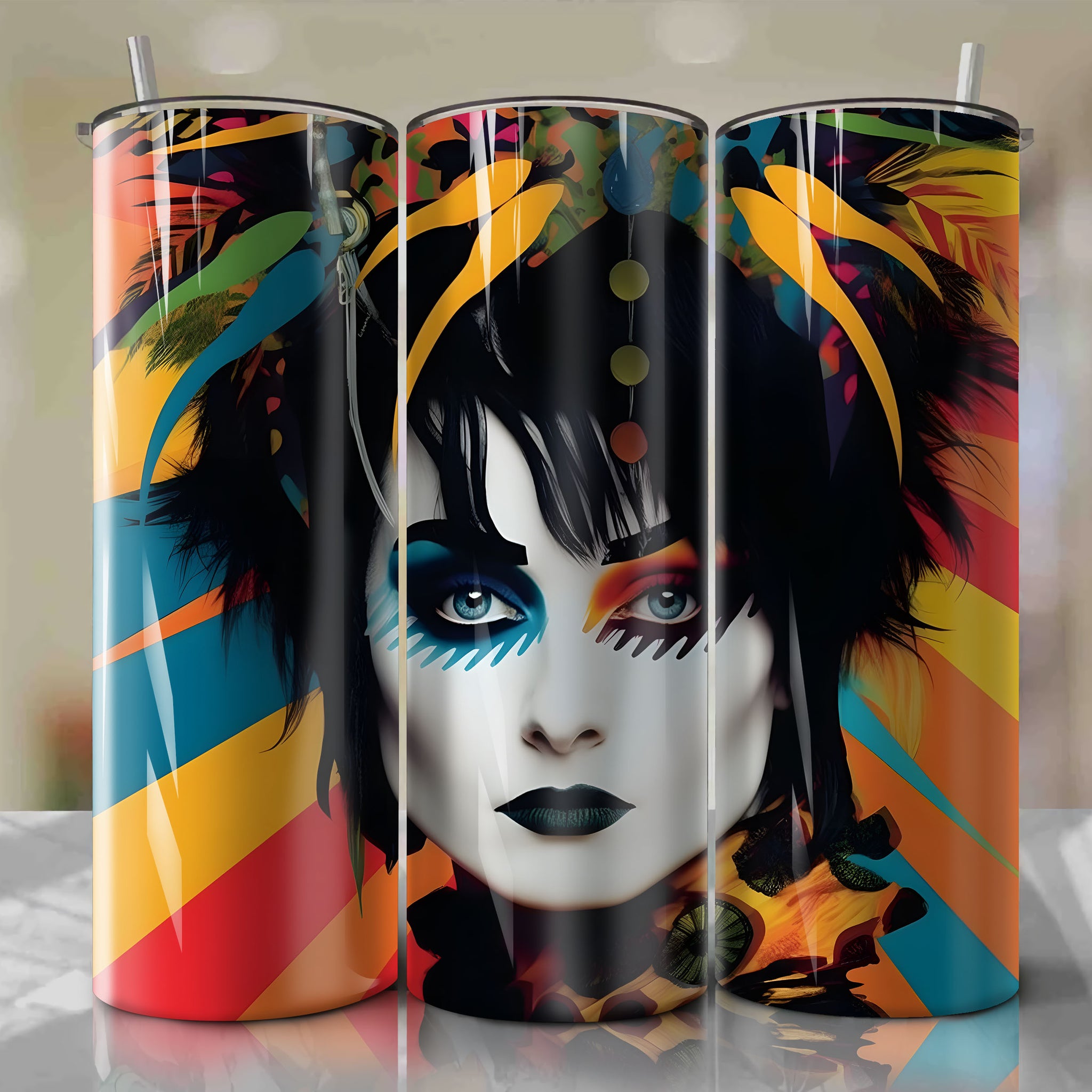 Sublimation Skinny Tumbler Wrap | Siouxsie Sioux Merchandise