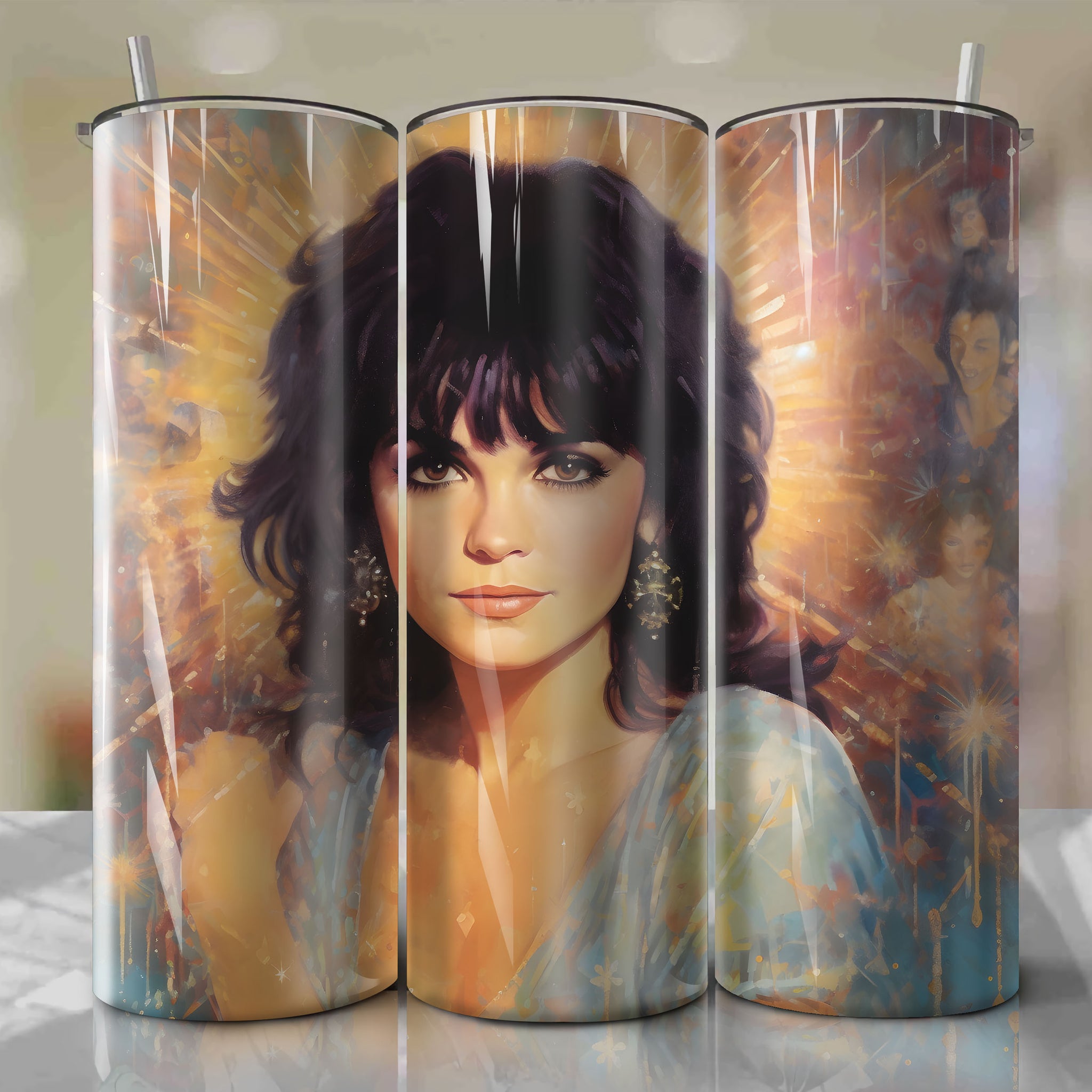 Trendy Linda Ronstadt Skinny Tumbler 20oz Wrap PNG - Sublimation | Stylish Design