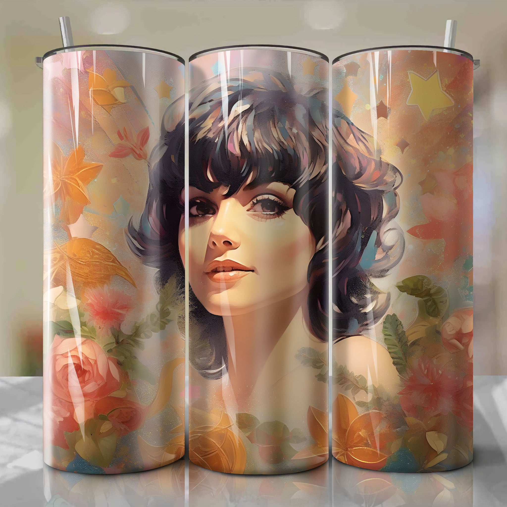 Custom Linda Ronstadt Skinny Tumbler 20oz Wrap PNG - Sublimation | High-Quality Print