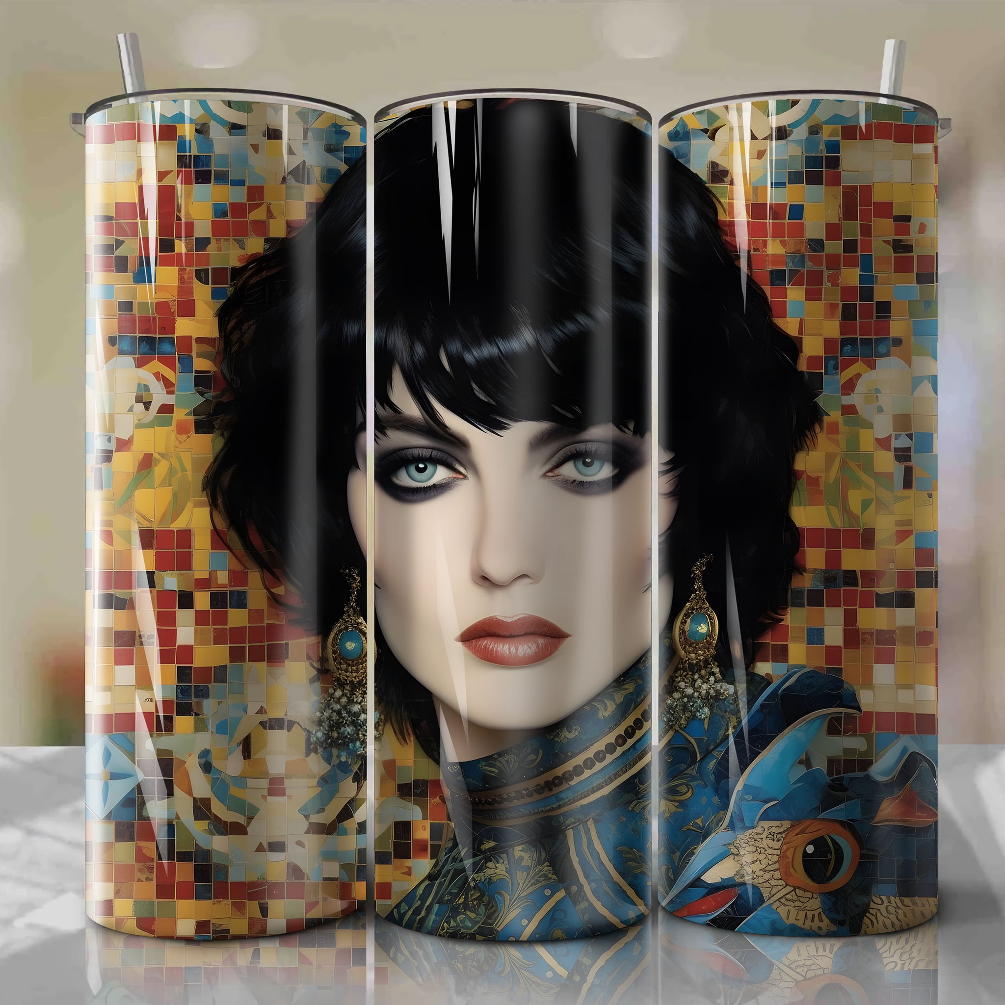 Sublimation Skinny Tumbler Wrap | Siouxsie Sioux Graphic Design