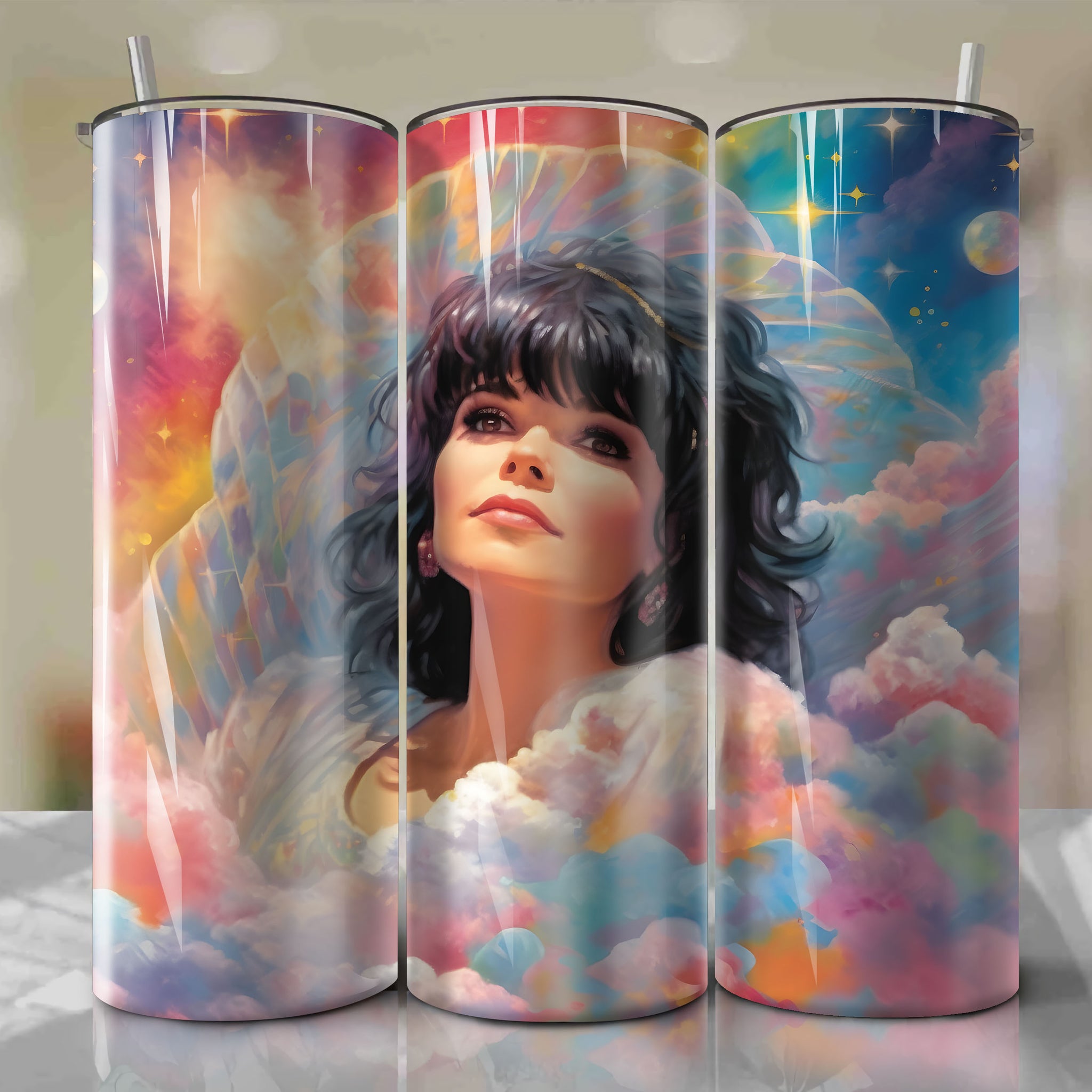 Stay Hydrated with Linda Ronstadt Skinny Tumbler 20oz Wrap PNG - Sublimation