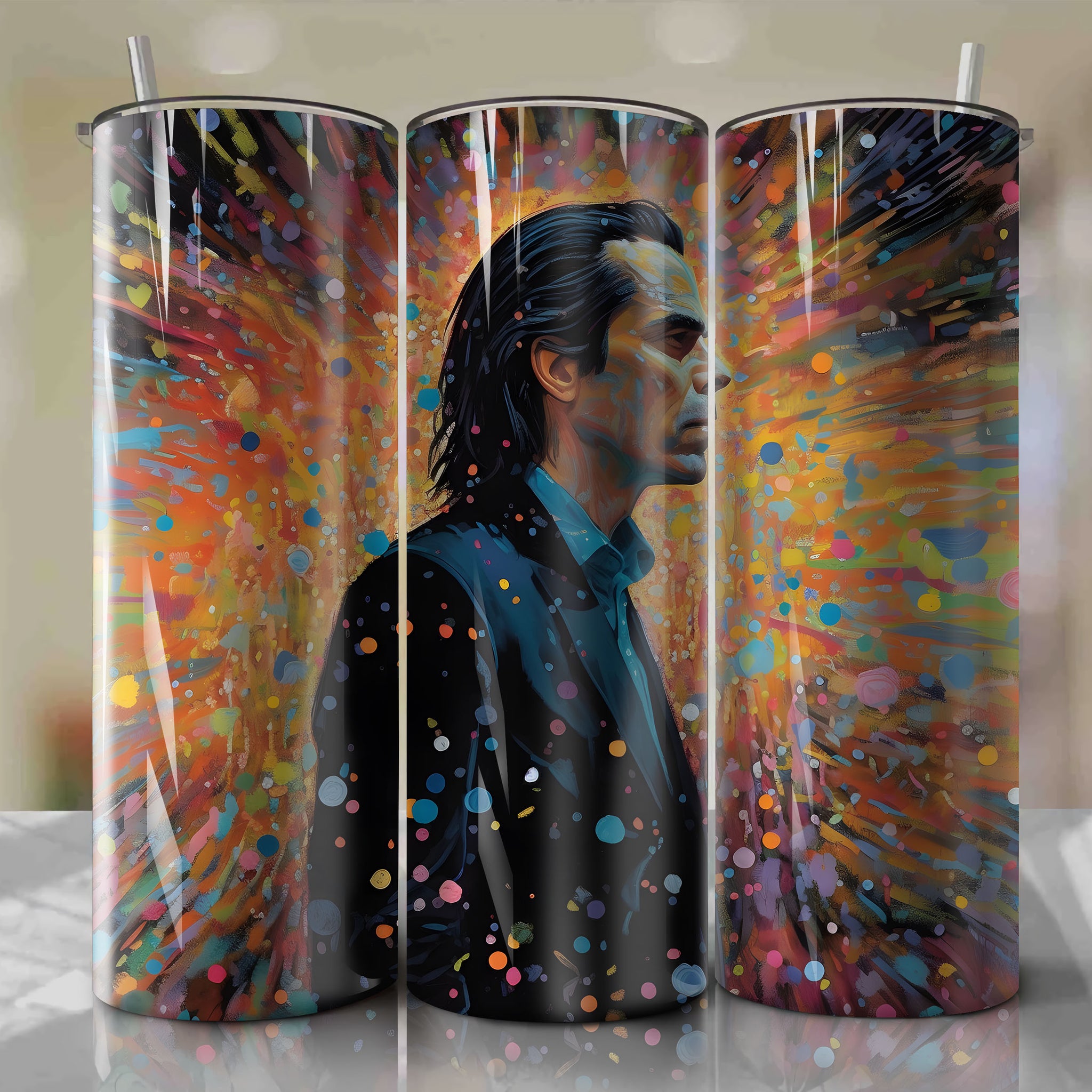 Sublimation-Ready Nick Cave Skinny Tumbler 20oz Wrap PNG - Digital Download