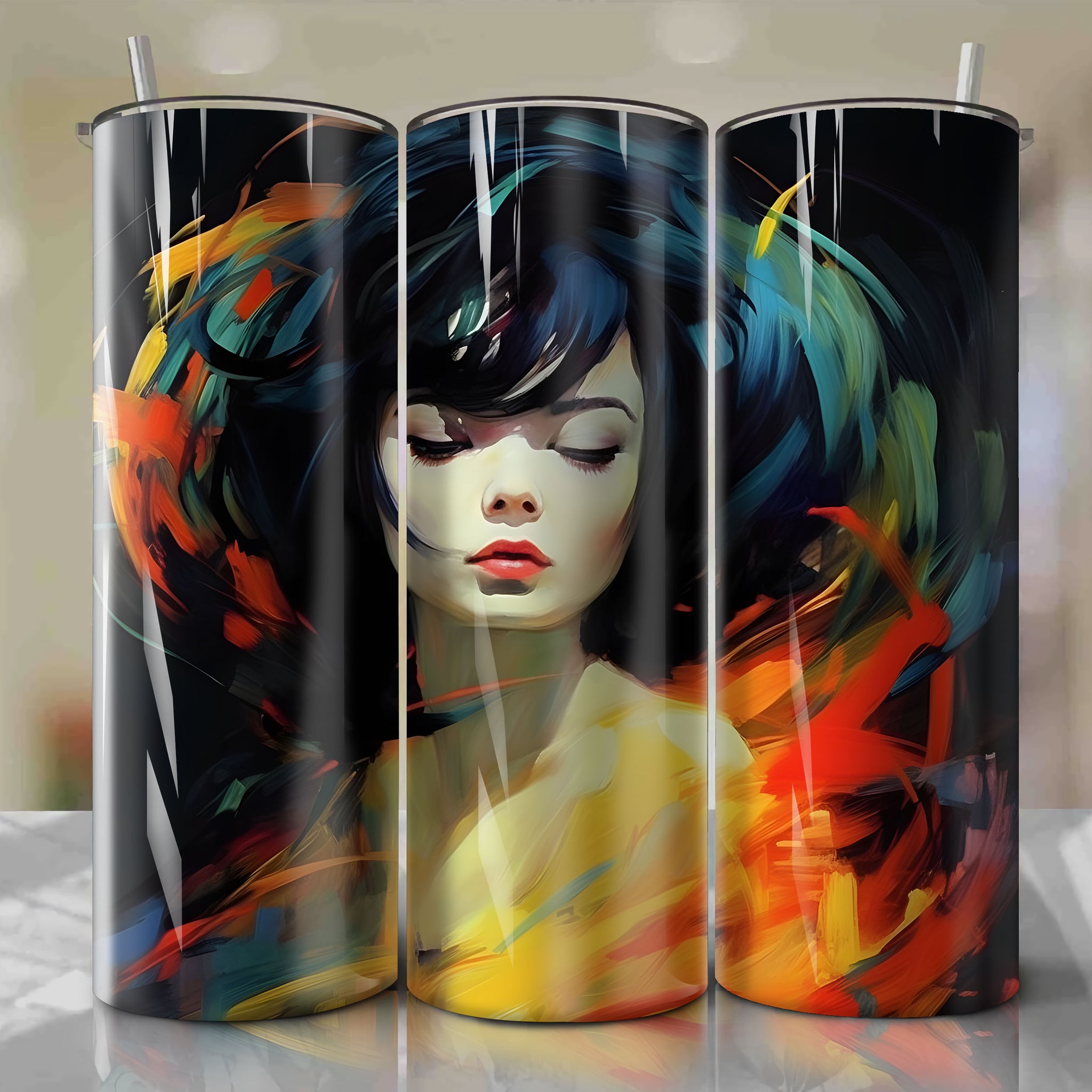 Skinny Tumbler 20oz Wrap PNG - Sublimation | Unique Bjork Design