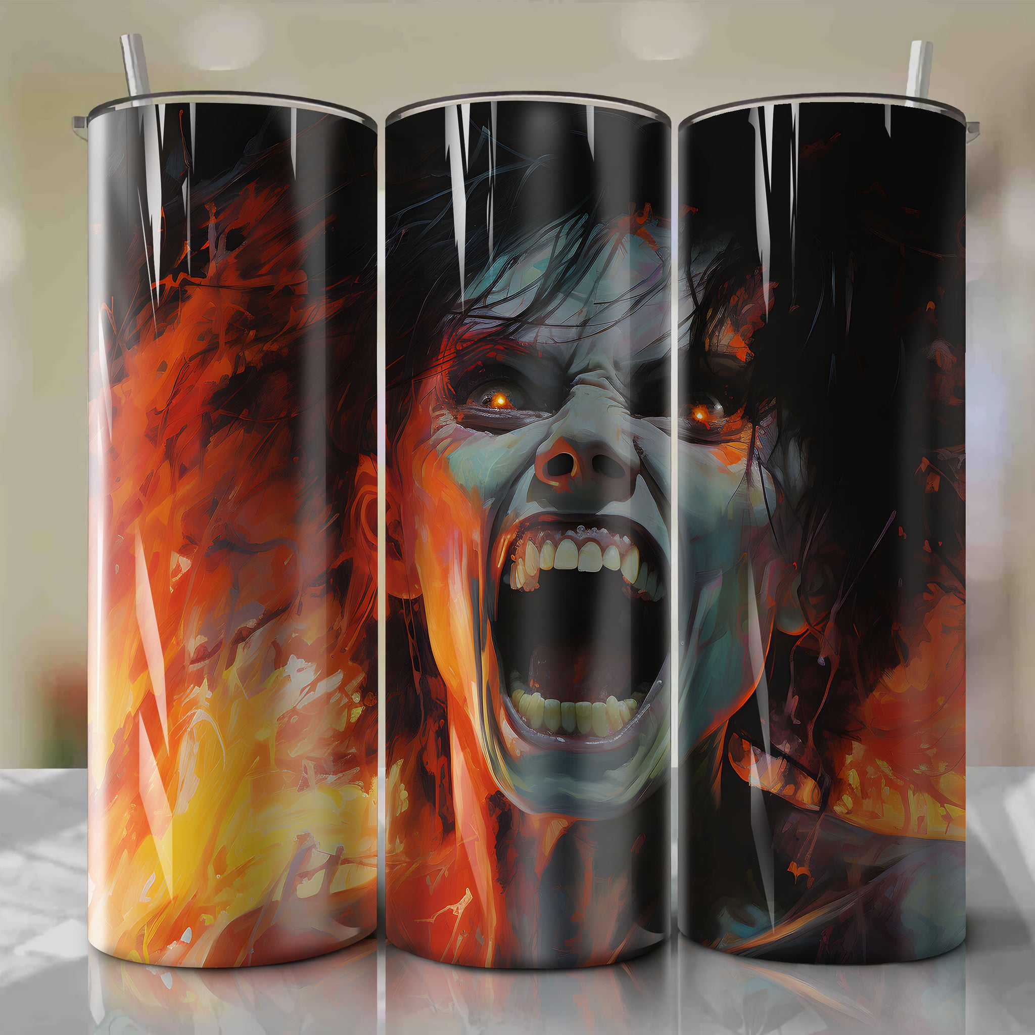 Tumbler Wrap for 20 oz Straight Tumblers - High-Quality PNG Digital Product for The Exorcist Fans