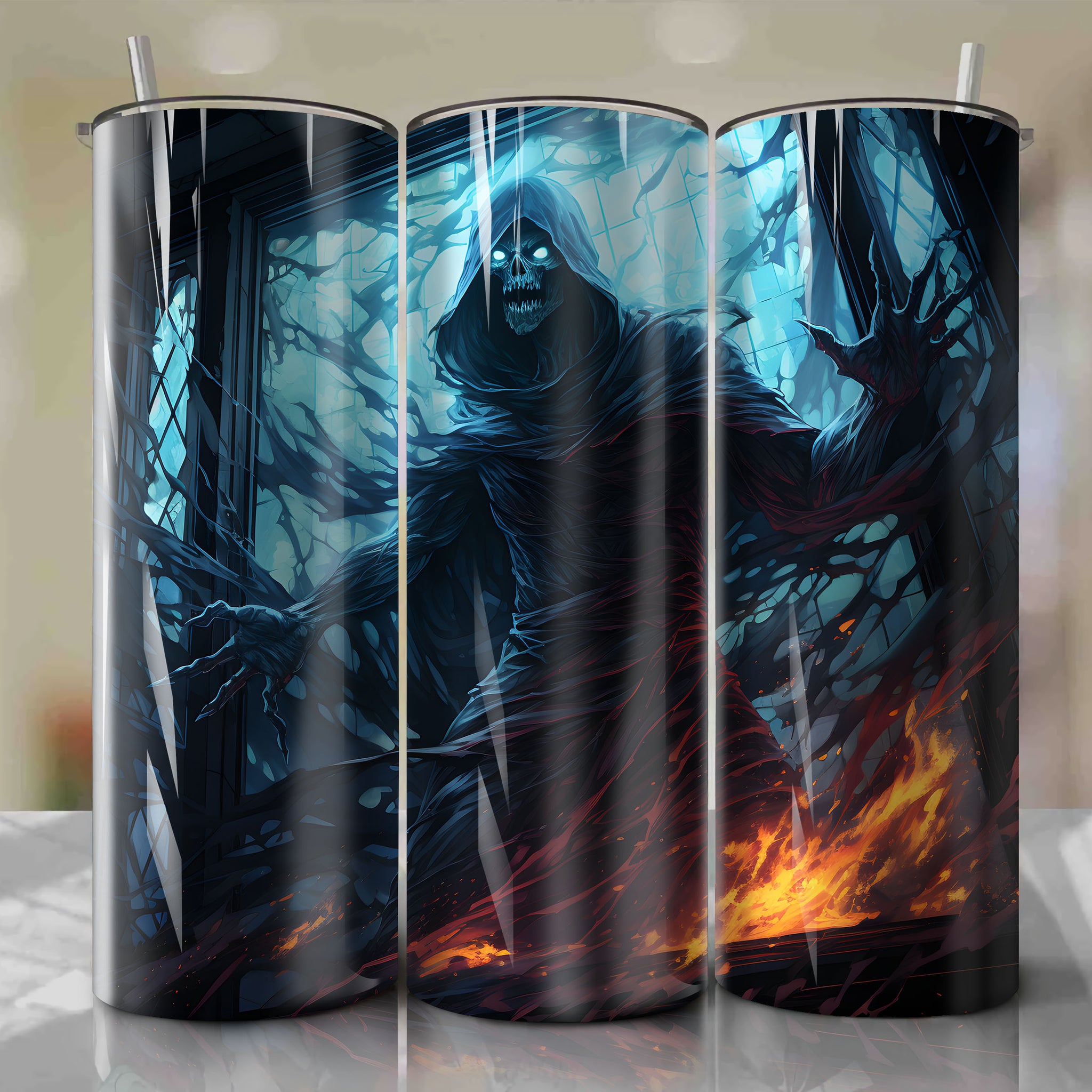Tumbler Wrap - Spectral Ghost, Shattered Attic Window 3D Rendering