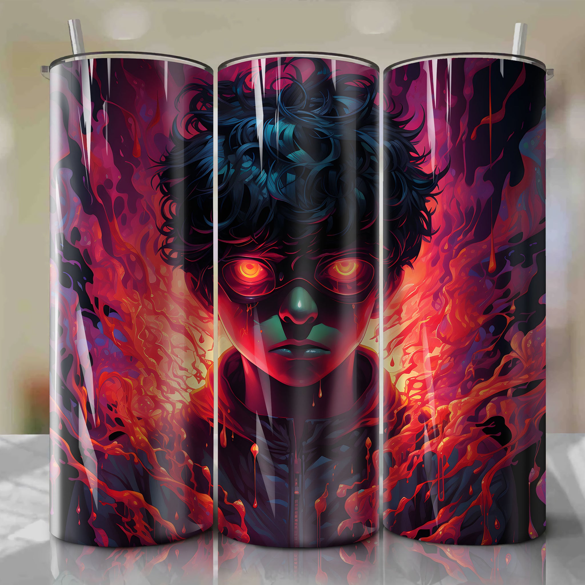 Shigeo Kageyama from Mob Psycho 100 | Psychic Powers | 3D Illustration | 20 oz Tumbler Wrap