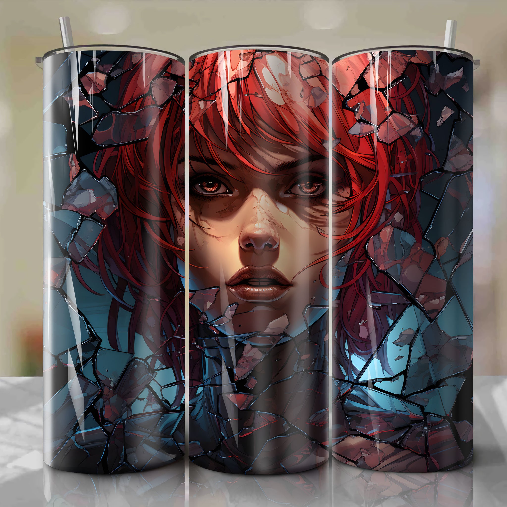 Tumbler Wrap | Elfen Lied Lucy Diclonius 3D Haunting Illustration