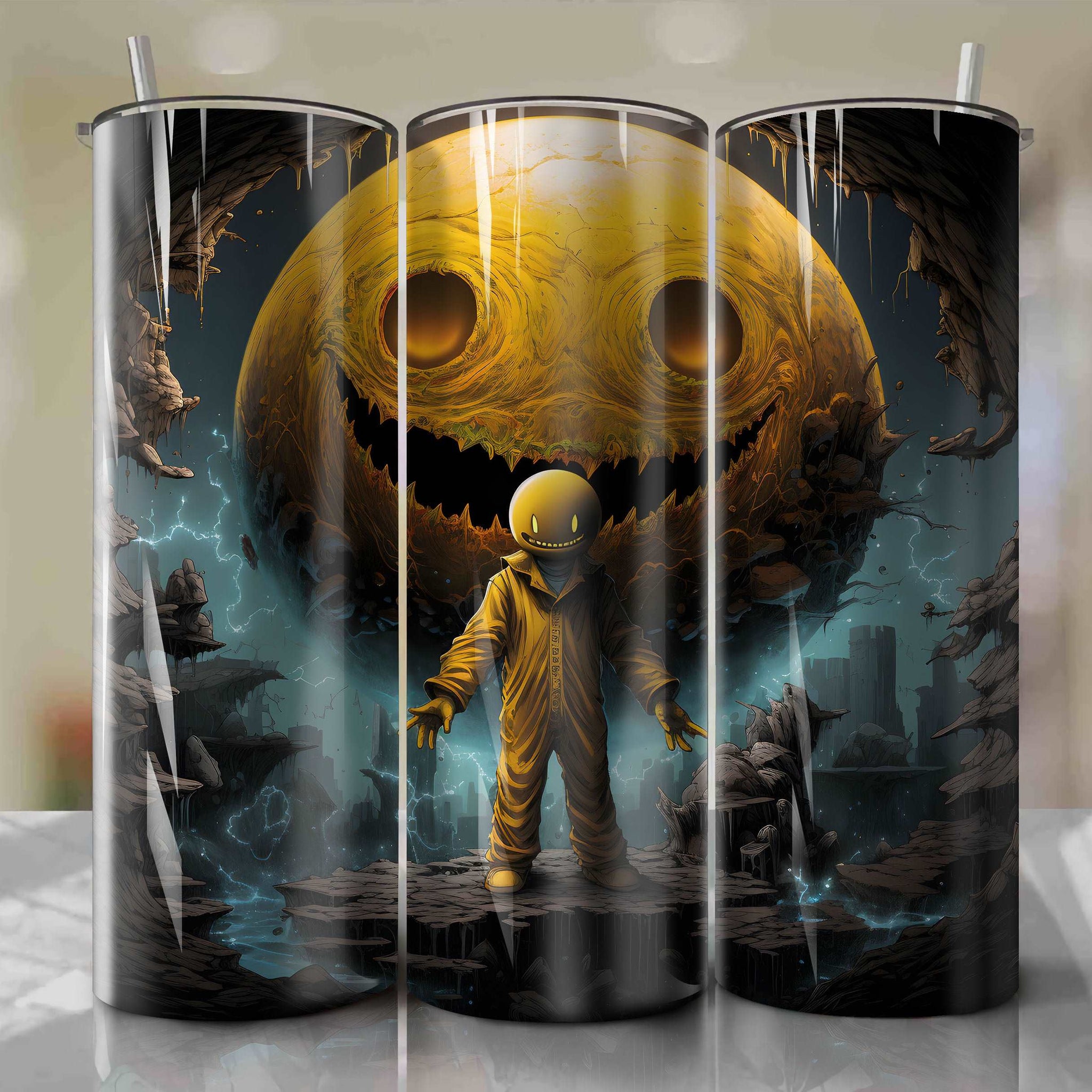 Assassination Classroom Koro-sensei Sci-Fi 3D Tumbler Wrap | 20 oz Straight Tumbler