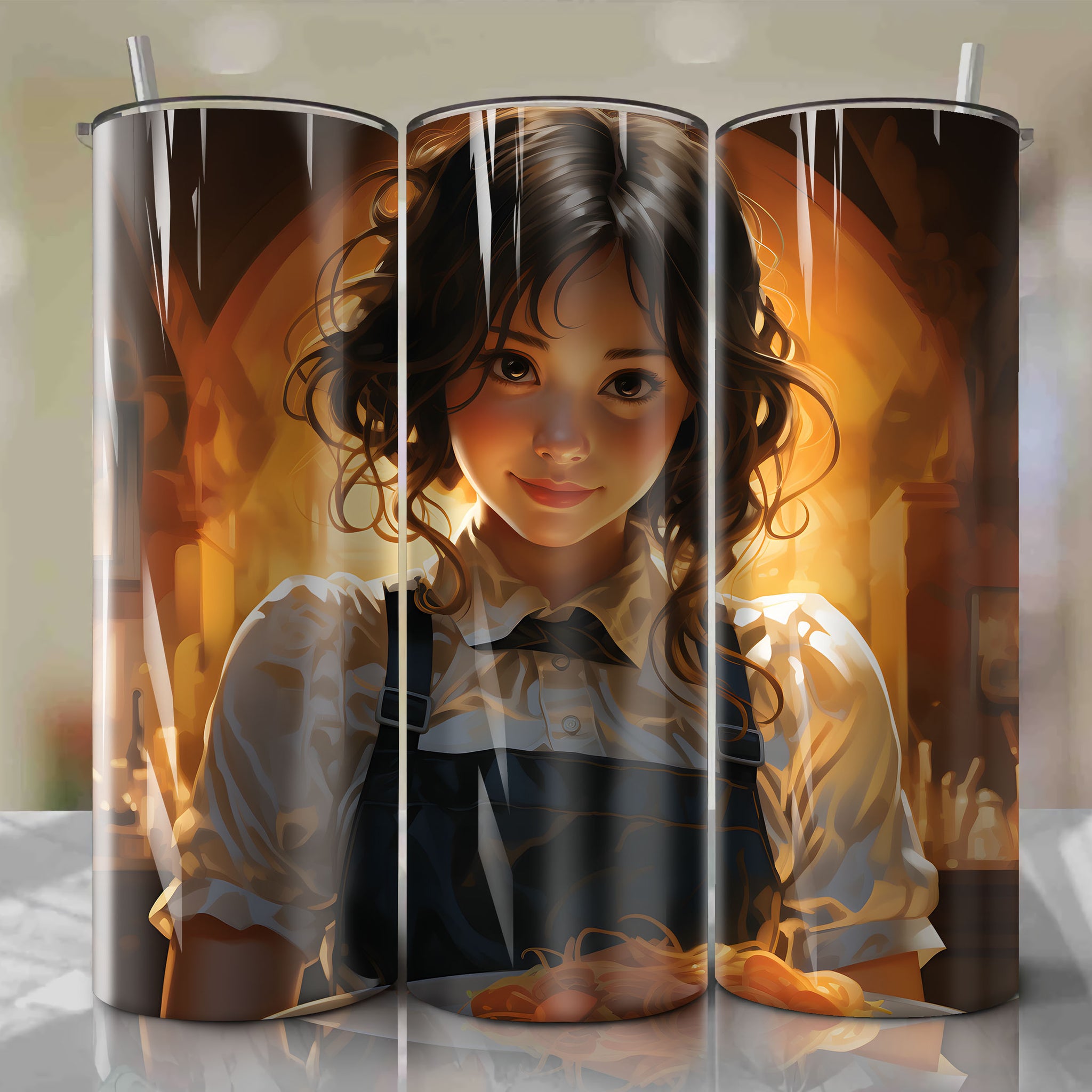 Romantic Comedy-themed 3D Tumbler Wrap for 20 oz Straight Tumblers - Ayuzawa Misaki from Maid Sama