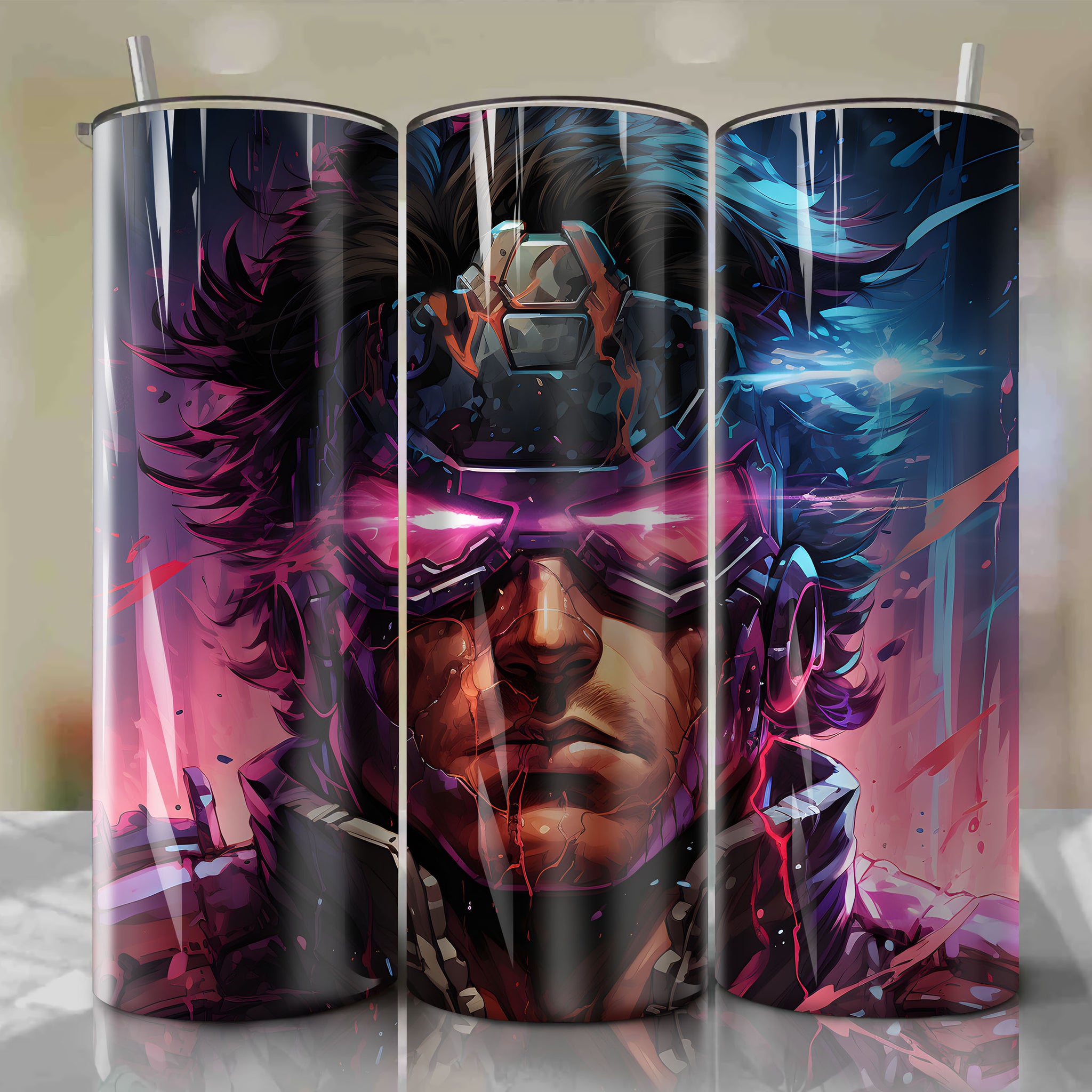 Tumbler Wrap for 20 oz Straight Tumblers - Joseph Joestar Hamon Form Tear Clacker Volley 3D Illustration