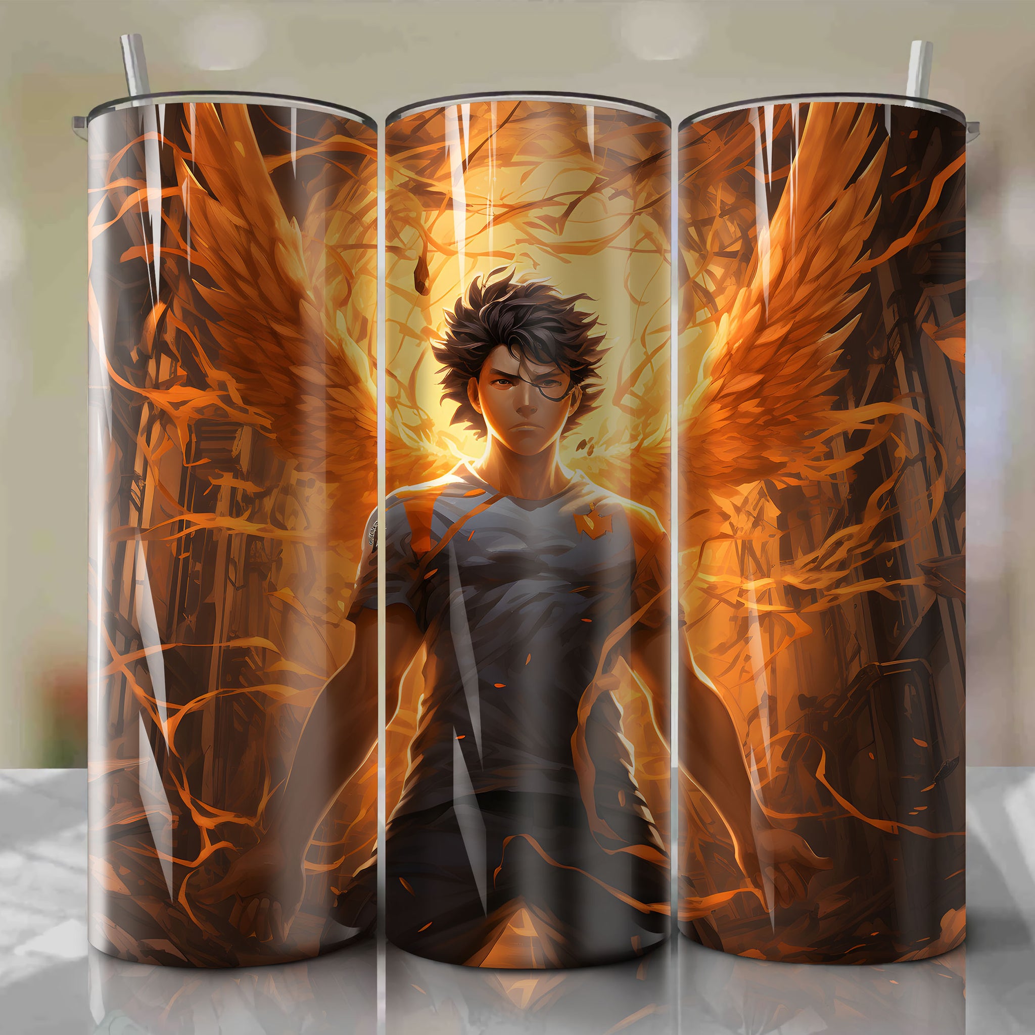 Tumbler Wrap 20 oz Straight - Volleyball Sports 3D Illustration Design