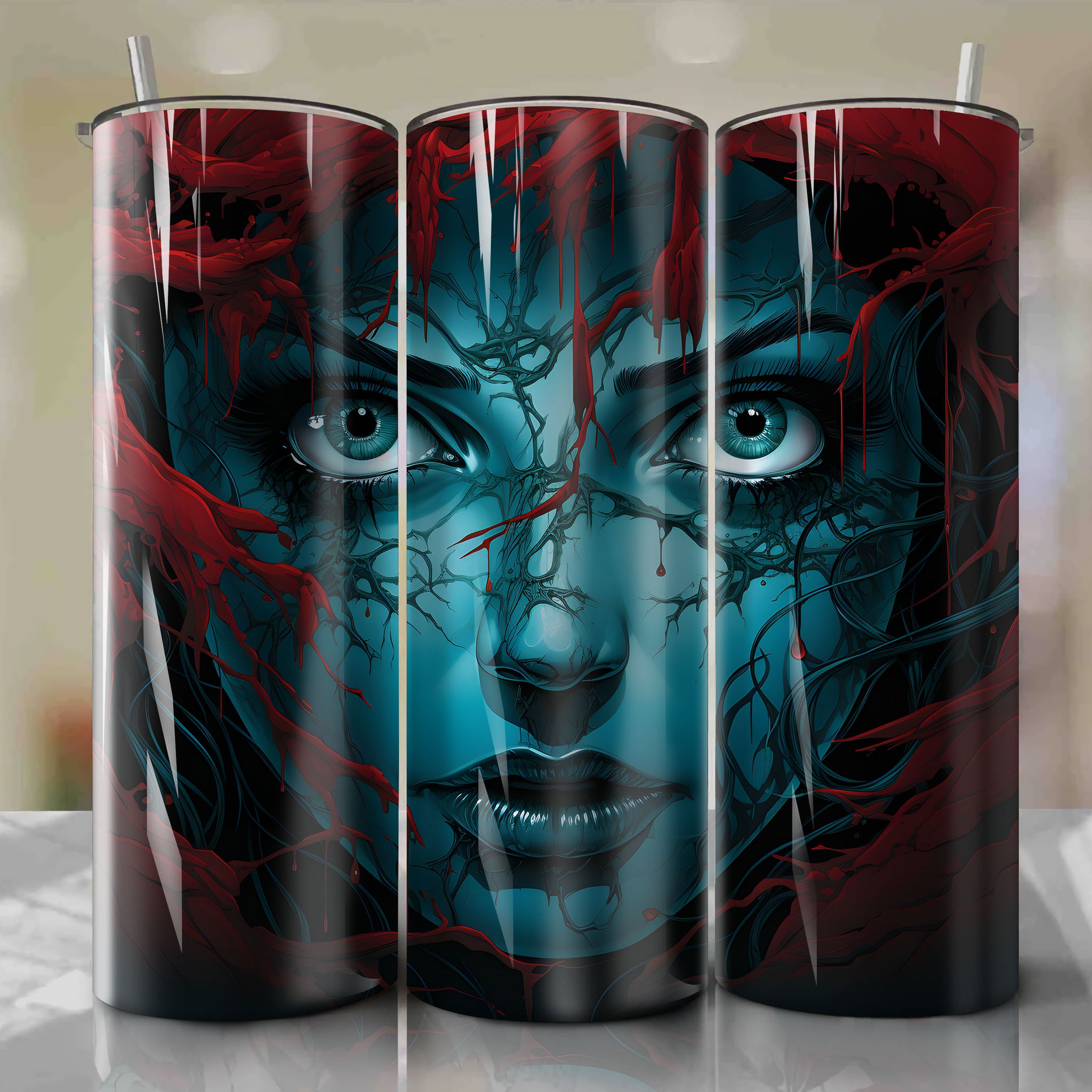 Tumbler Wrap - Nightmare on Elm Street-inspired Horror Design