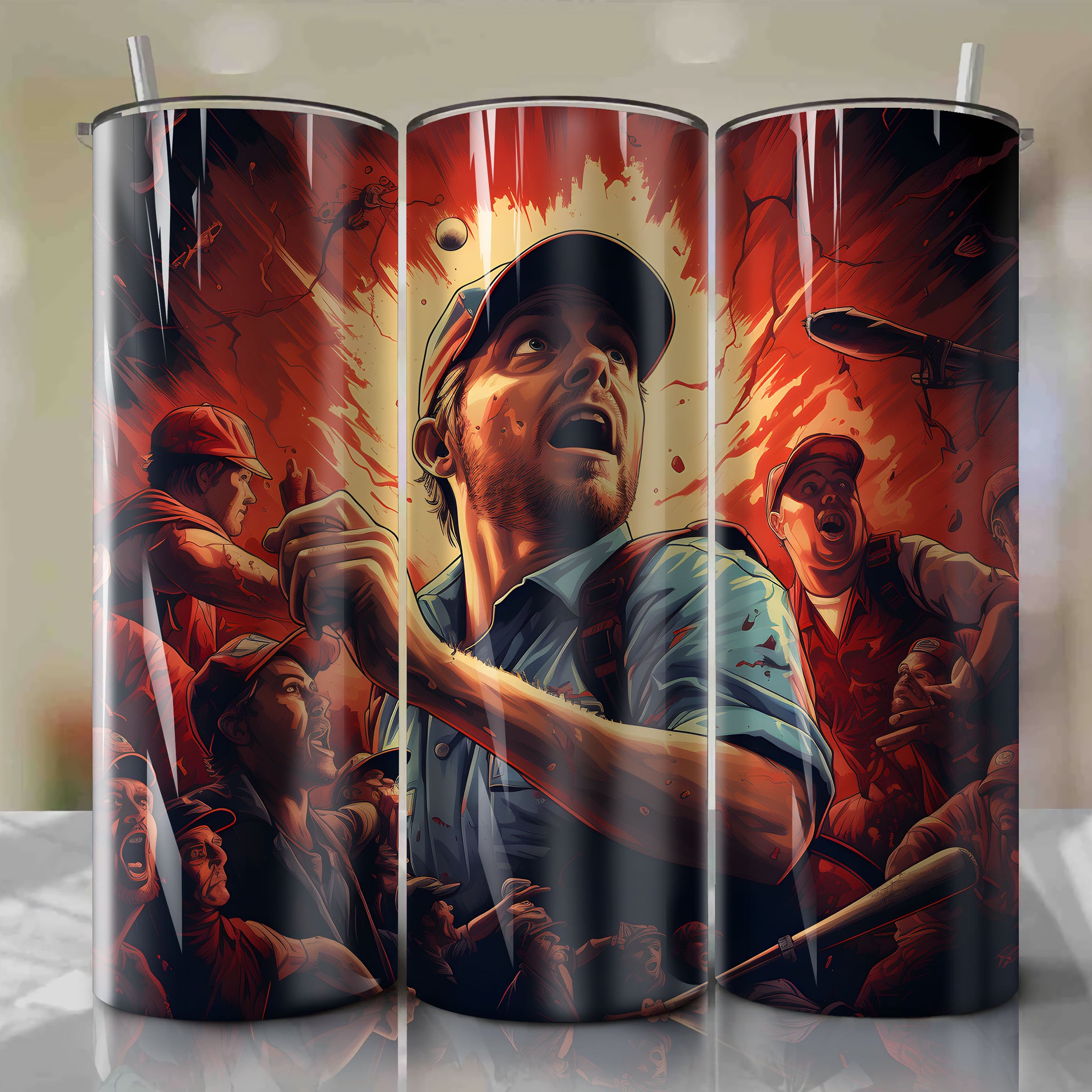 Tumbler Wrap - Quirky British Horror-Comedy Shaun of the Dead Inspired Design