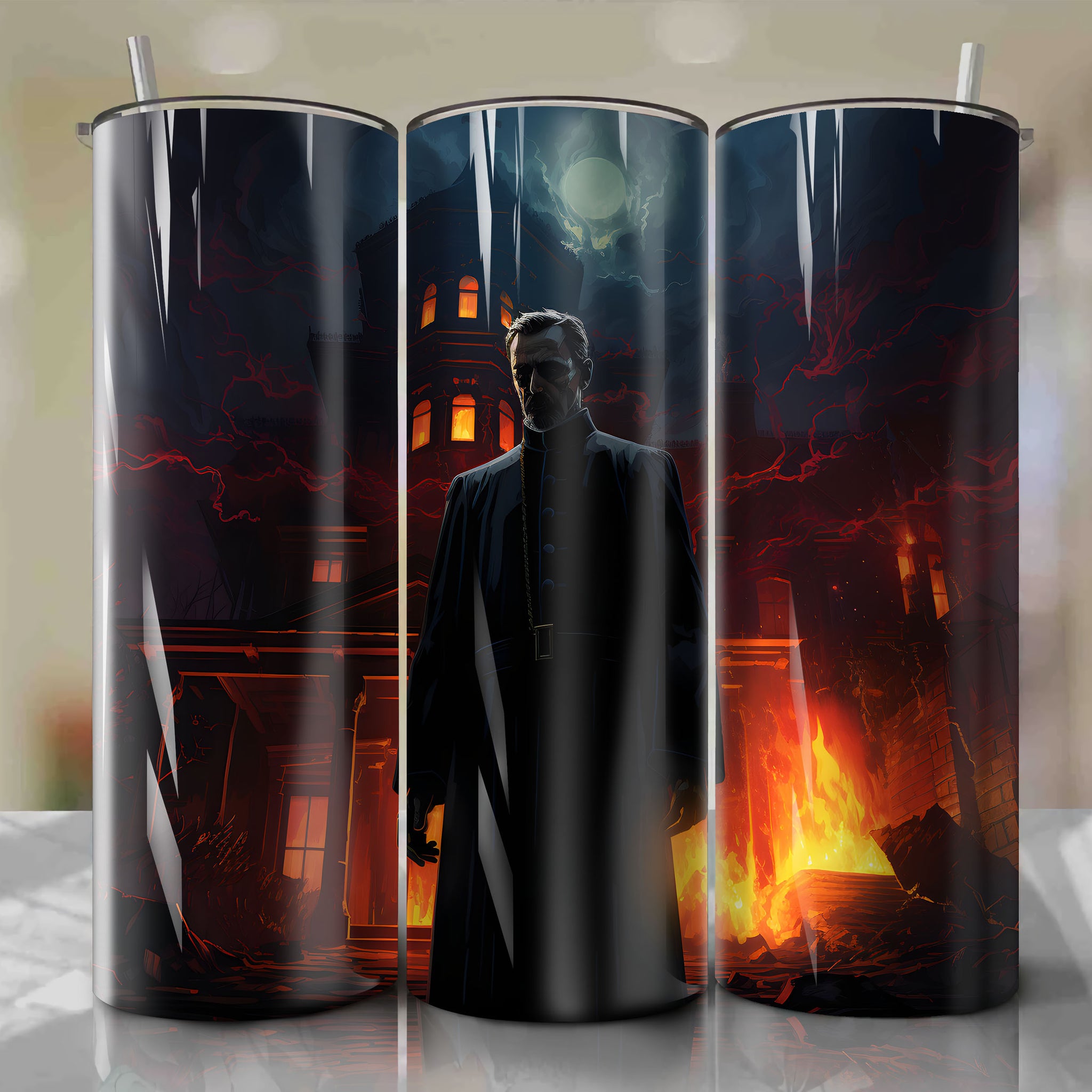 Tumbler Wrap: Haunting Georgetown House & Determined Father Merrin Design