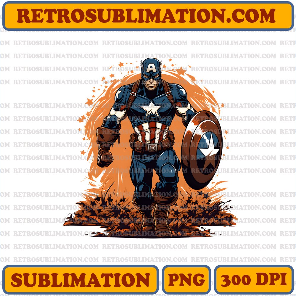 Captain America Halloween Parade - Digital Download | Sublimation PNG
