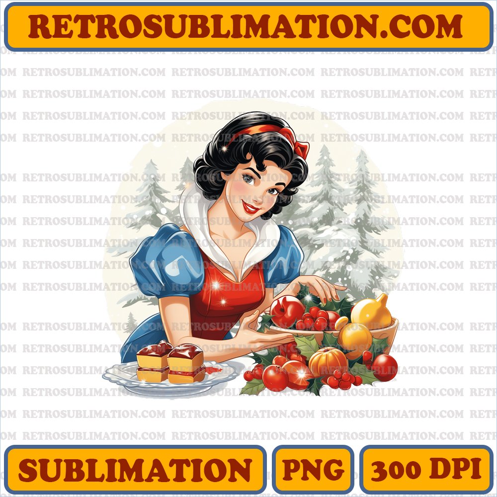 Christmas Snow White Table Setting - Festive Flair - PNG Sublimation Download
