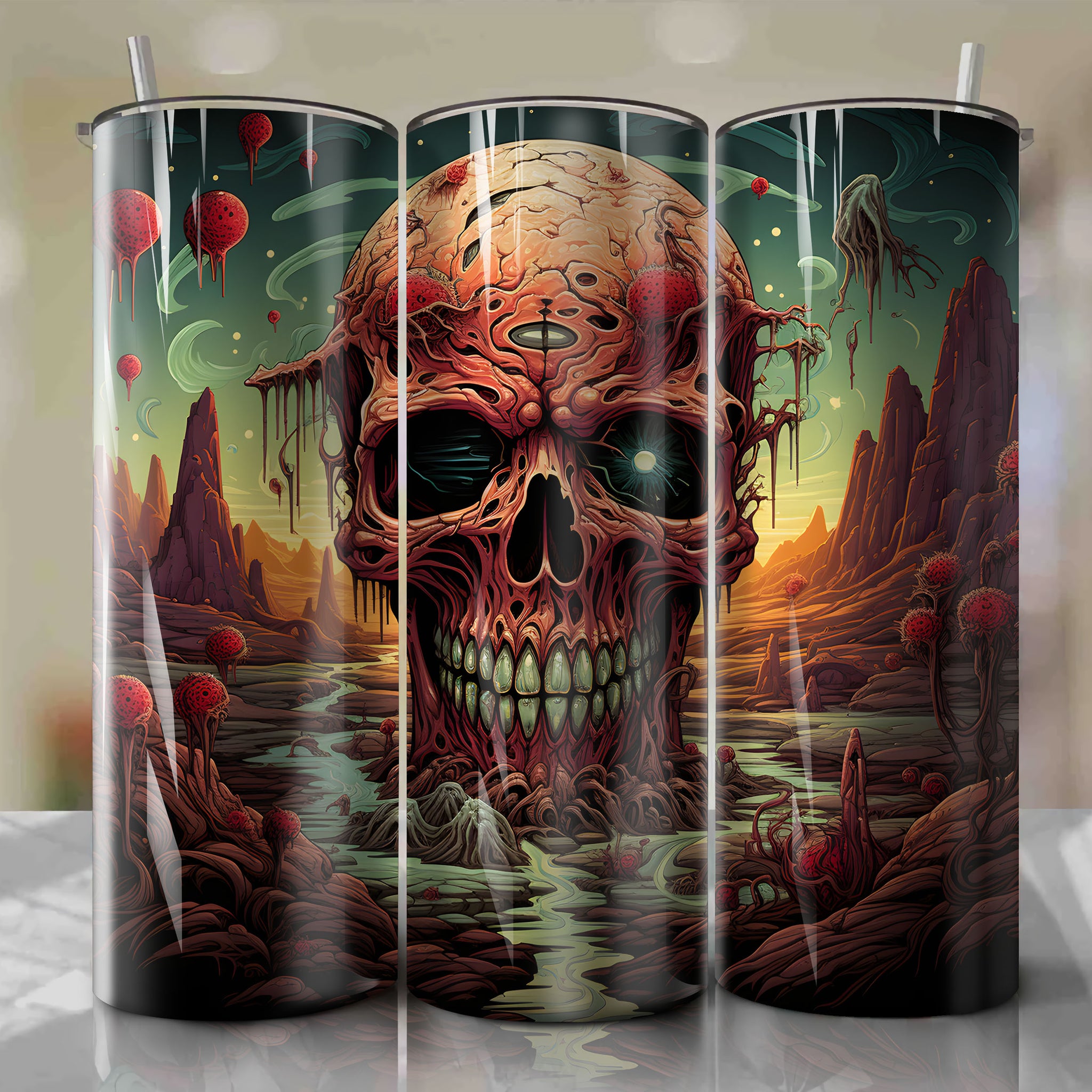 20 Oz Tumbler Wrap - Deformed Creature from The Hills Have Eyes Artwork by Dan Mumford
