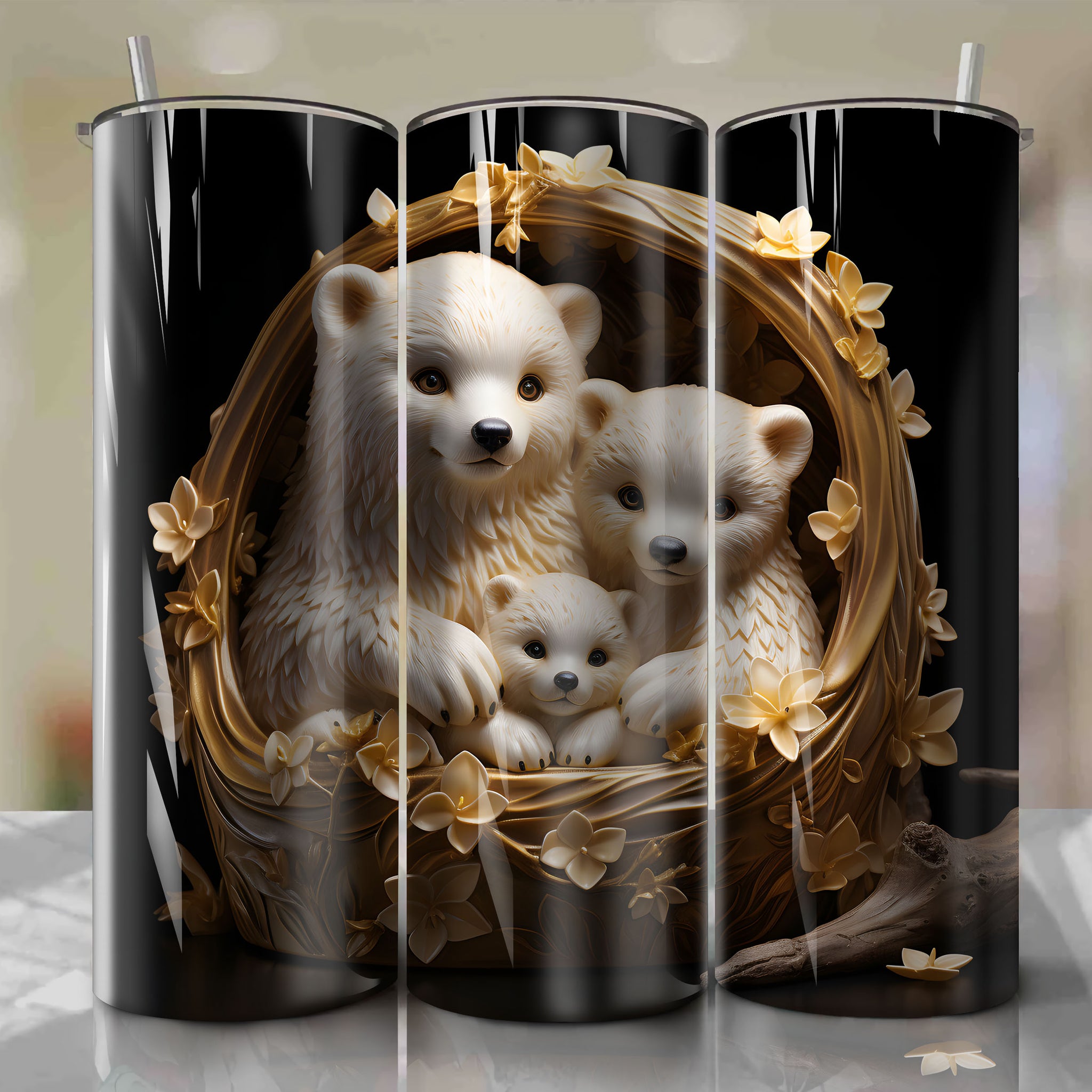 Polar Bear Elf - Strength, Protection and Heartwarming Friendship - Tumbler Wrap
