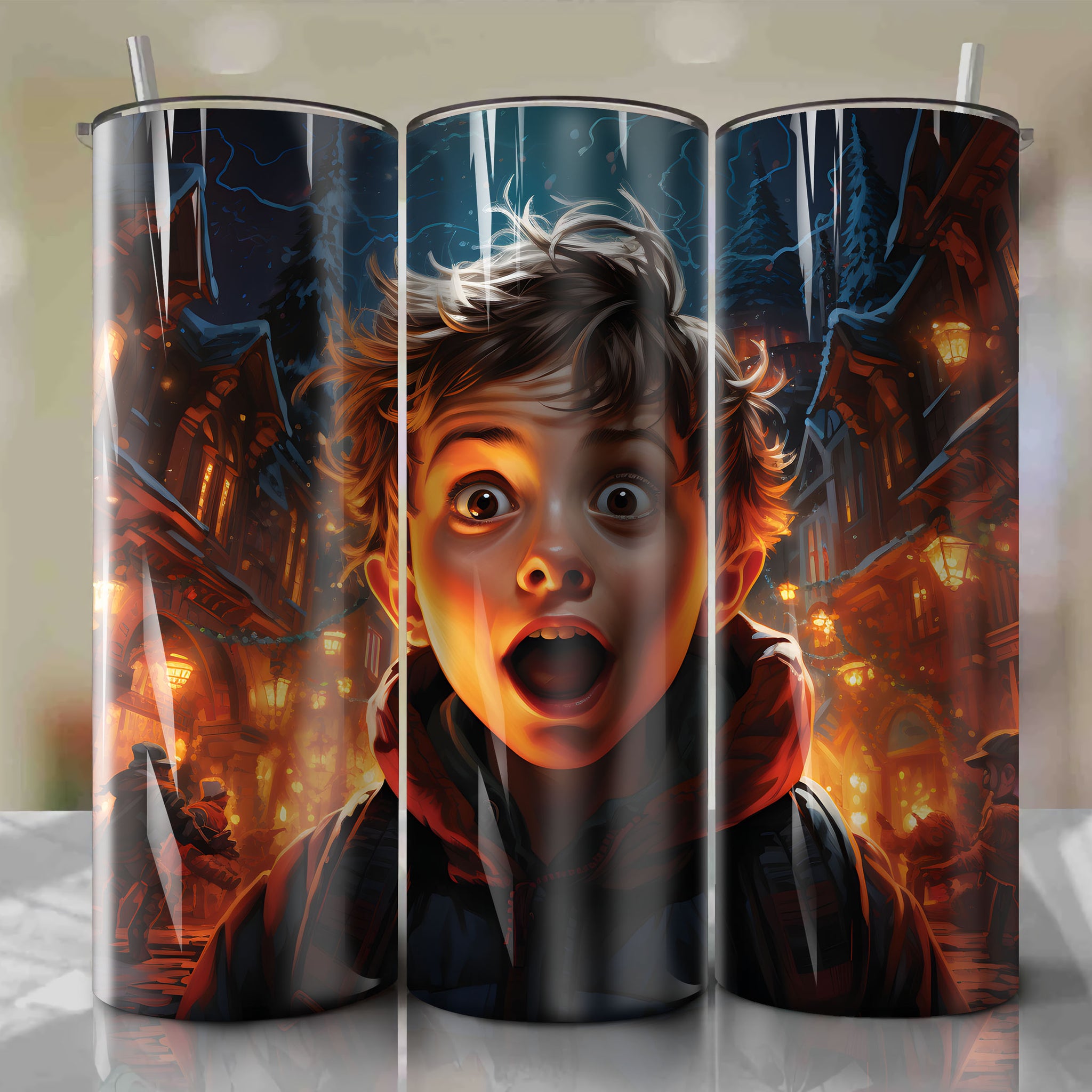 Home Alone - Kevin McCallister's Epic Battle in a Dynamic Tumbler Wrap
