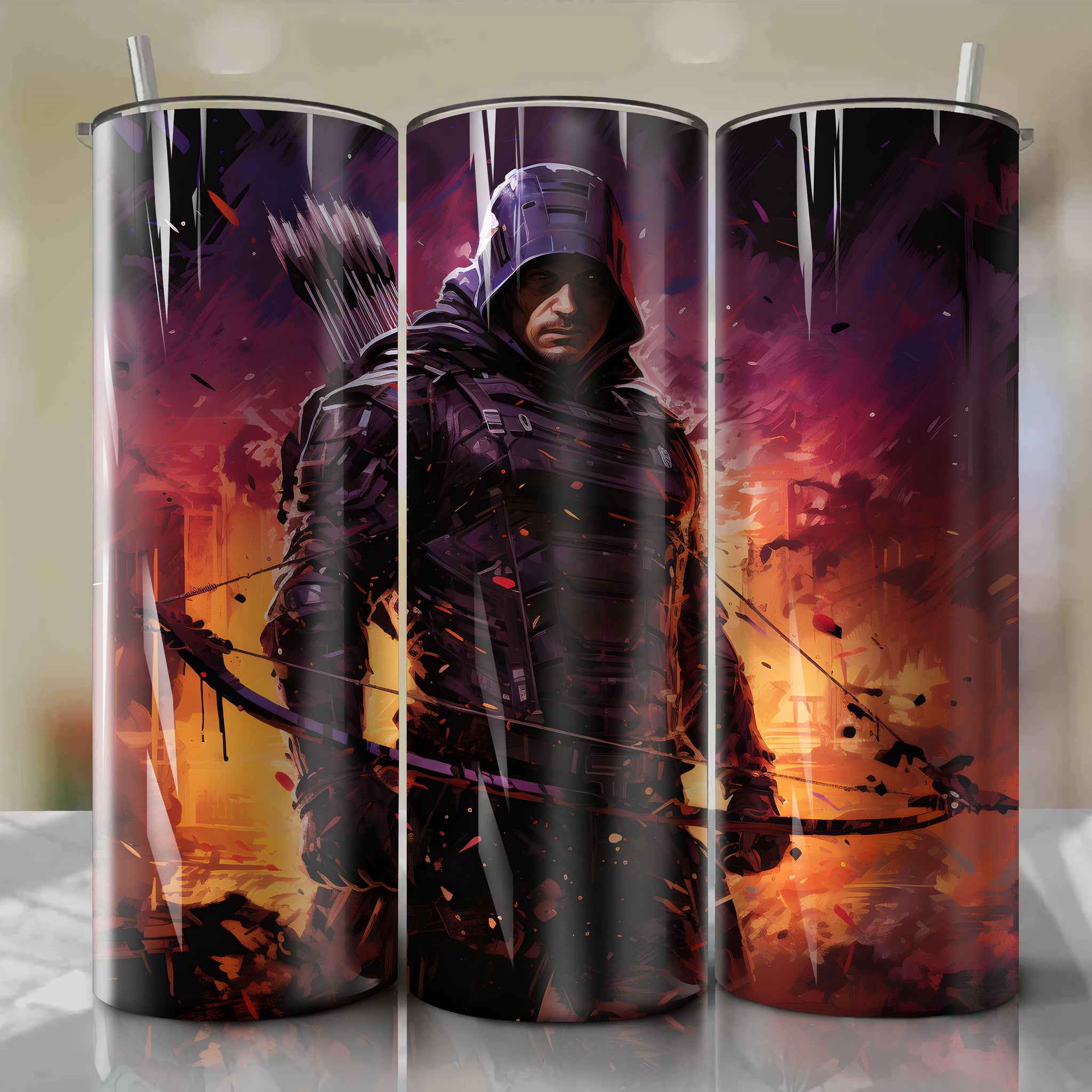 Precision and Focus: Hawkeye 20 Oz Tumbler Wrap
