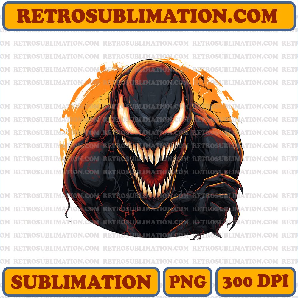 Creepy Venom - PNG Digital Download with Shadowy Aesthetics
