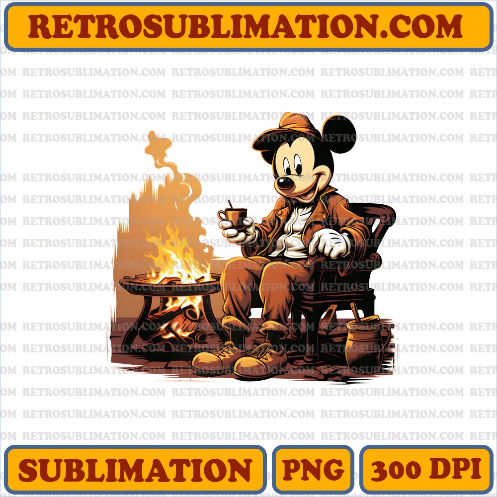 Cozy Mickey Mouse Thanksgiving Digital Download - Sublimation PNG Art
