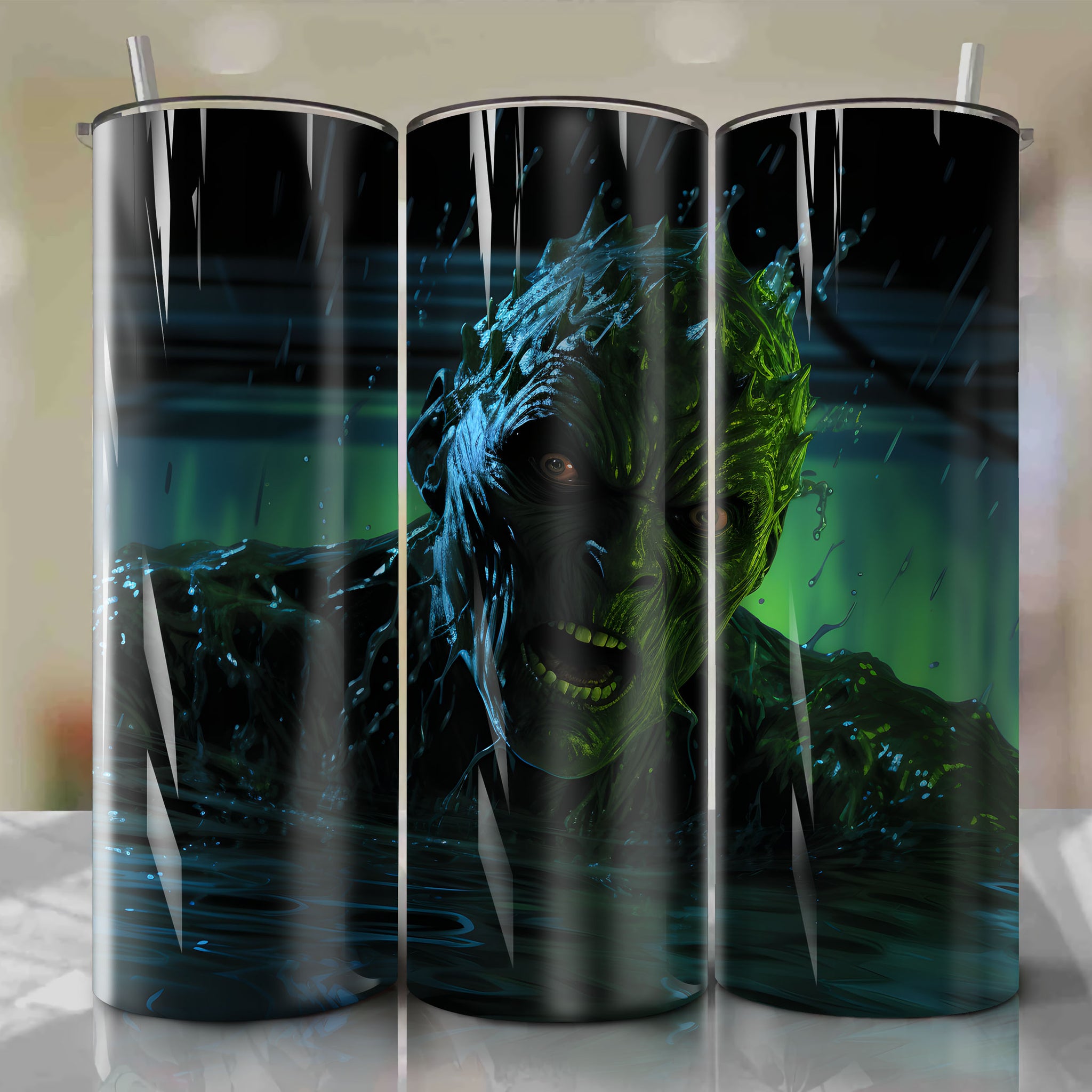 Lizard: A Vibrant Depiction of Spider-Man's Tragic Foe in a 20 Oz Tumbler Wrap
