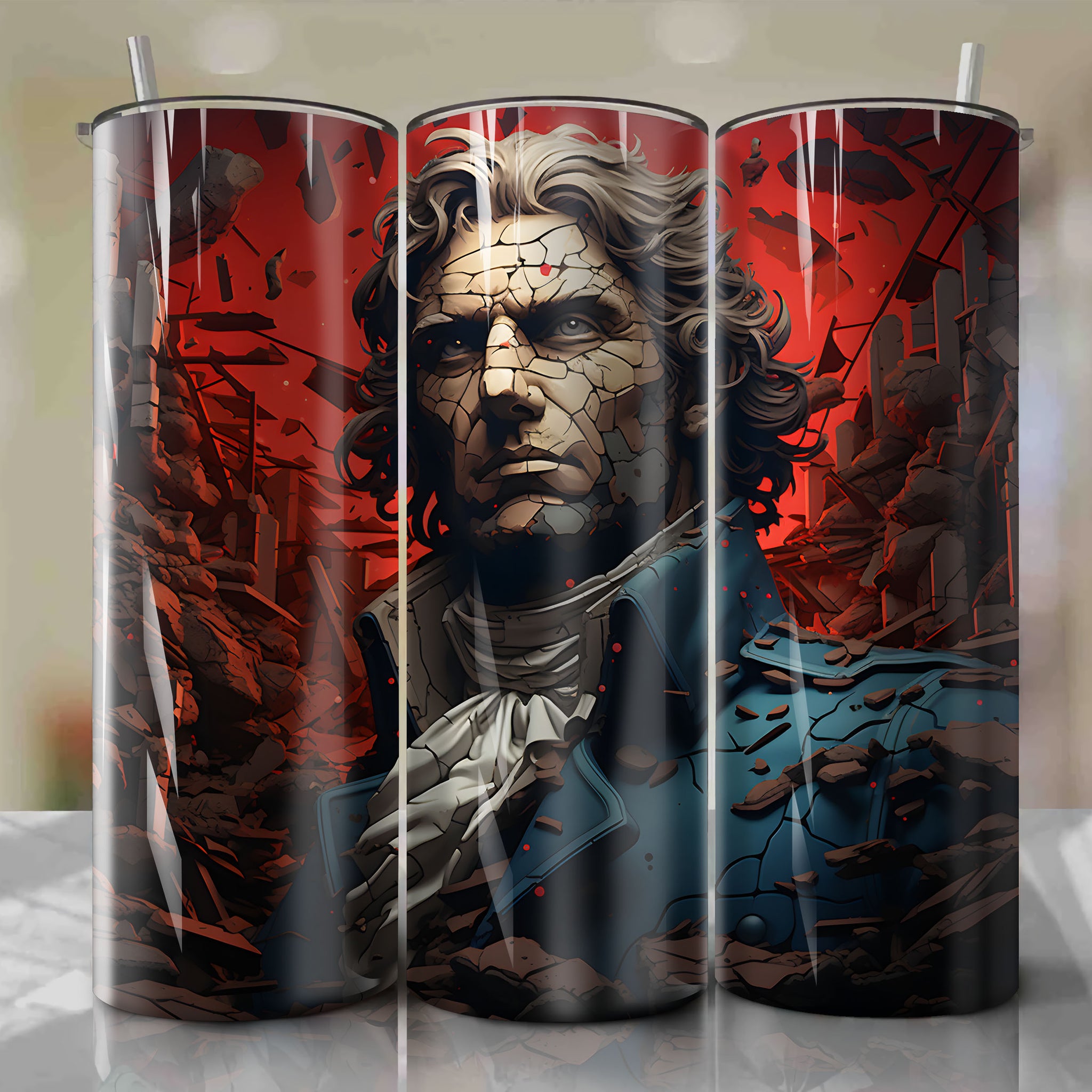 Introducing the 20 Oz Tumbler Wrap: A Captivating 3D Tribute to Nathan Hale and the Resistance Series
