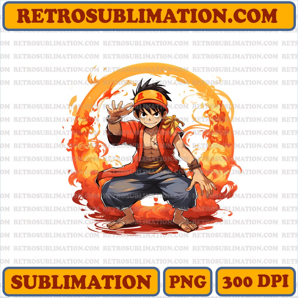 Fiesty Thanksgiving Luffy - Digital Download Sublimation PNG Art - Unique - Creative - & Captivating
