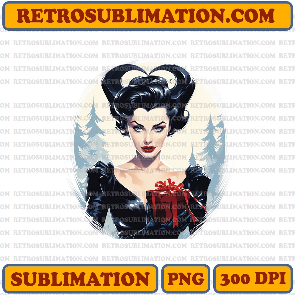 Christmas Maleficent Staff Magic - Amusing Gift Conjurer - Sublimation PNG Digital Download
