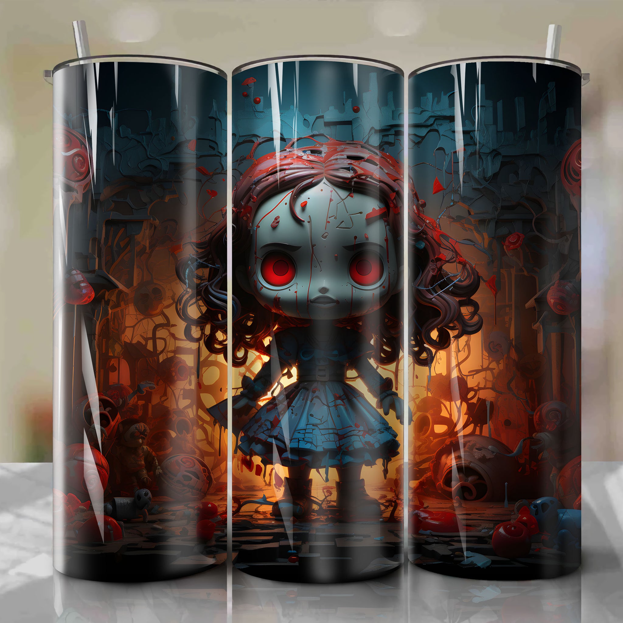 Spooky Vibes Tumbler 4 in 1 Can Cooler Graphic by iStyleMagic · Creative  Fabrica