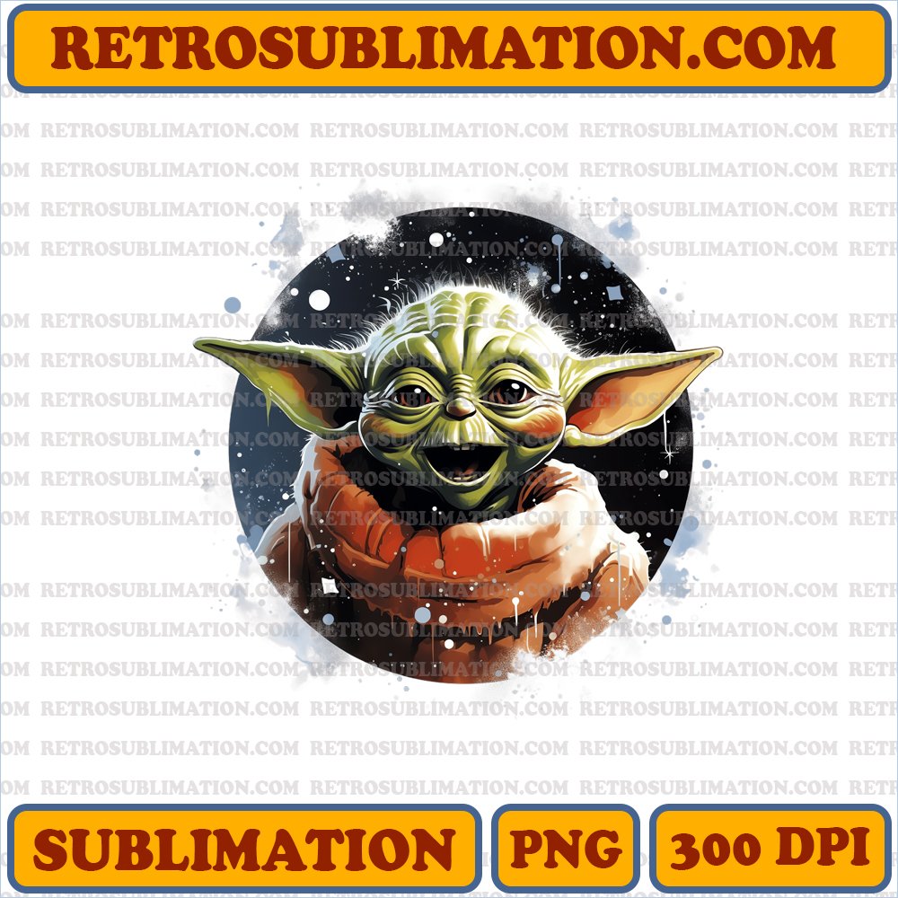 Baby Yoda Snowfall - Star Wars - Sublimation PNG Digital Download
