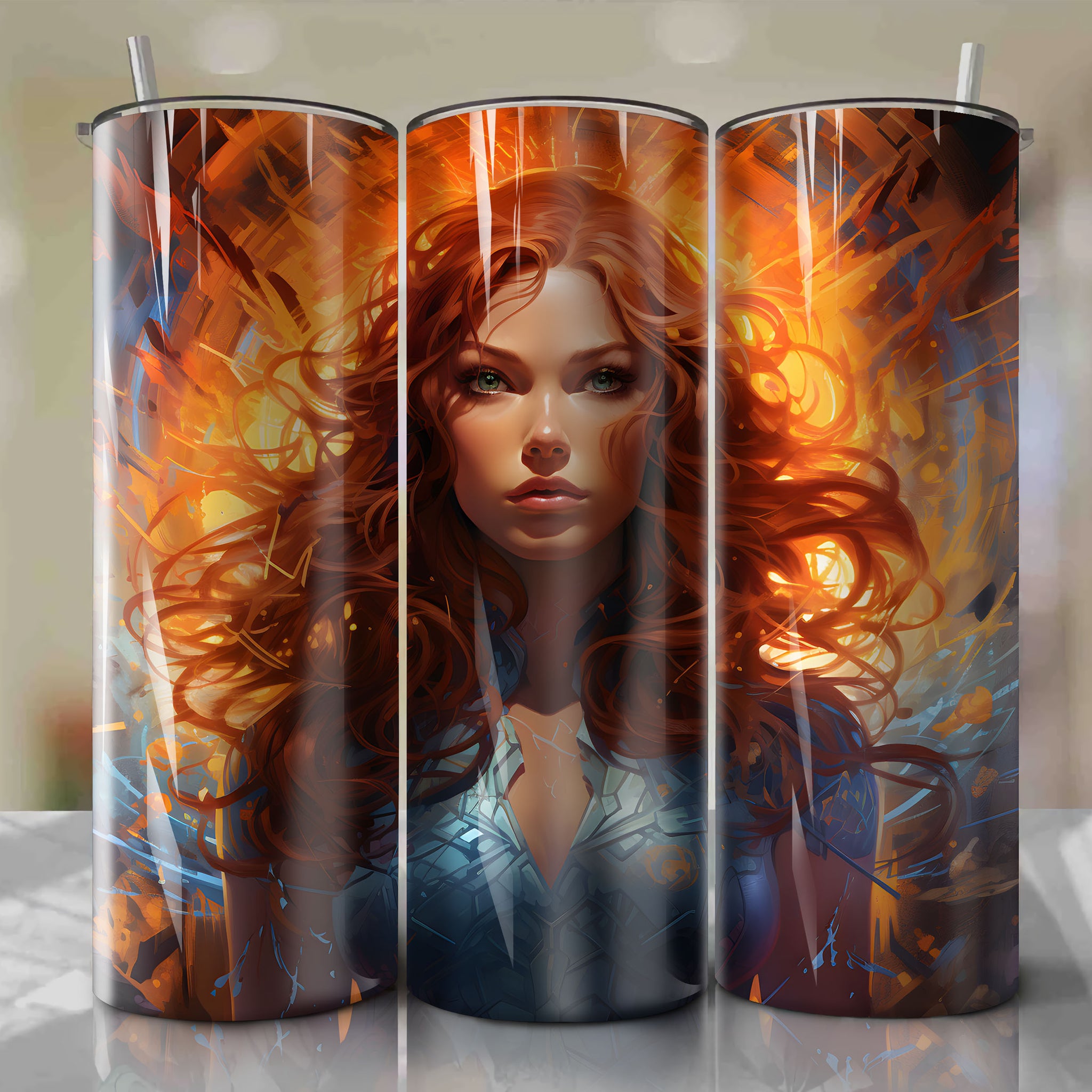 Jean Grey: The Empowered Mutant Unleashed - 20 Oz Tumbler Wrap
