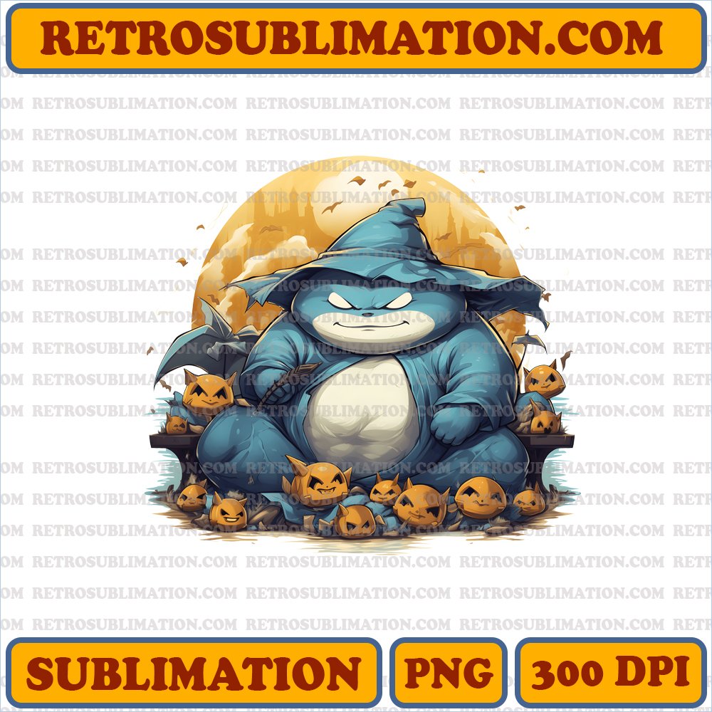 Dreamy Snorlax - Halloween Sublimation PNG Digital Download
