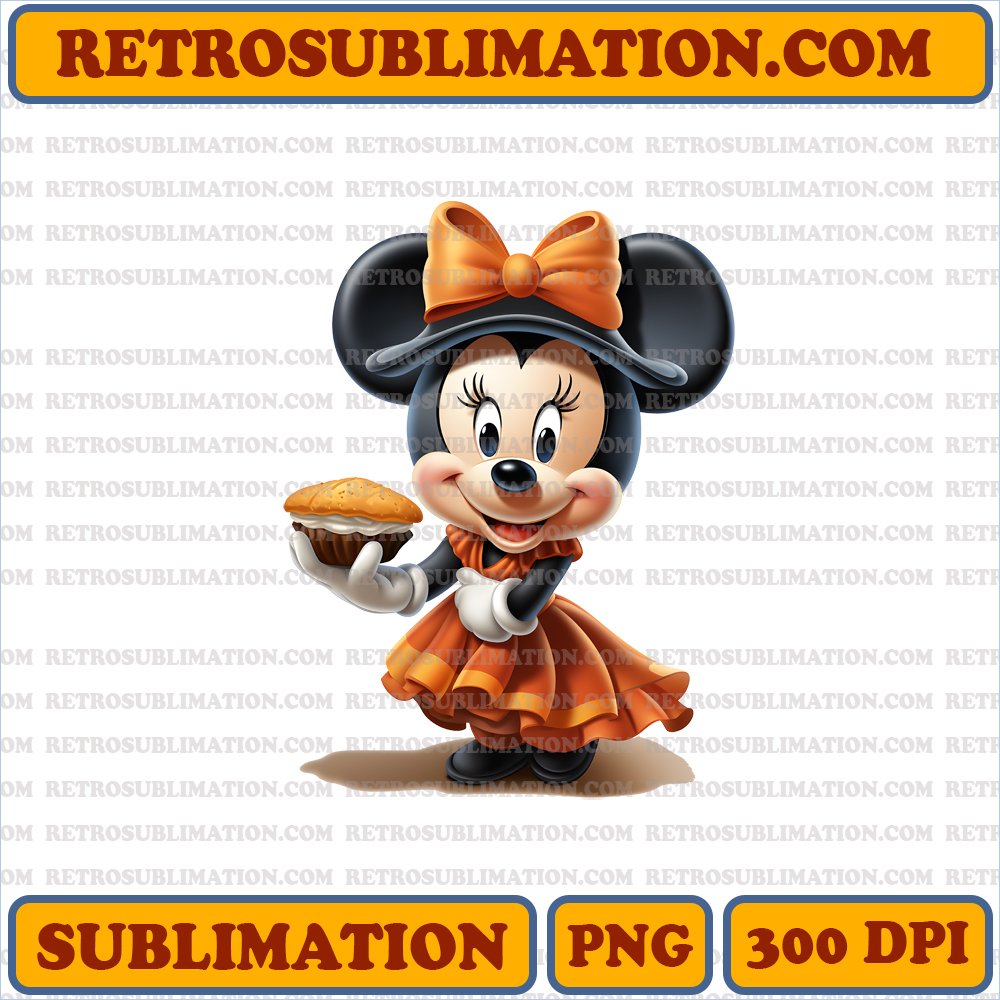 Cheerful Thanksgiving Mickey Mouse Native American Headdress PNG Digit