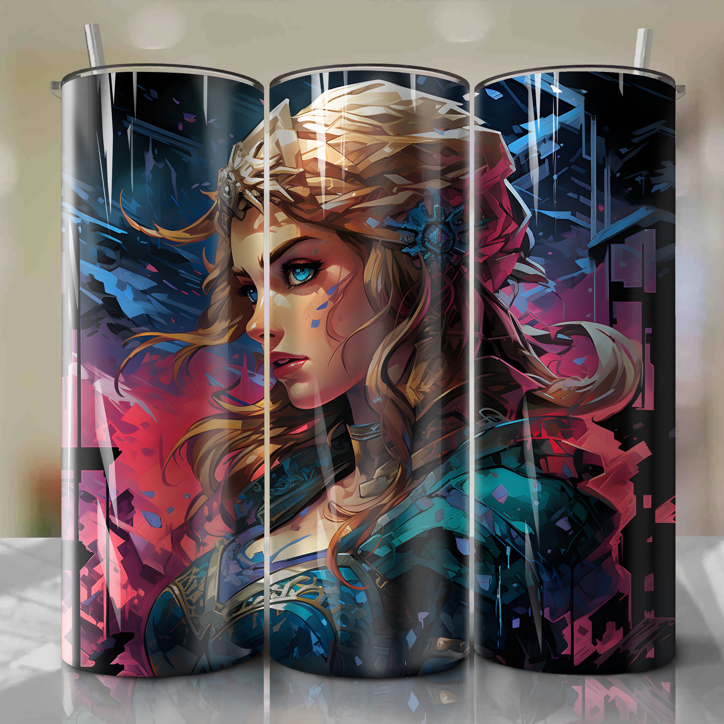 Princess Zelda 20 Oz Tumbler Wrap - Stunning 3D Effects