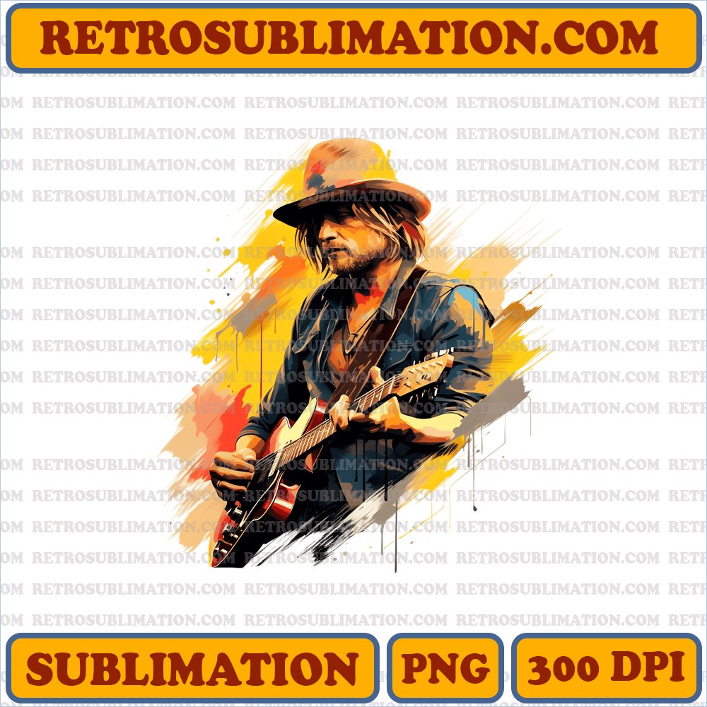 Keith Urban Hat Tipping - Fashionable Bootleg Style - High Contrast Sublimation PNG
