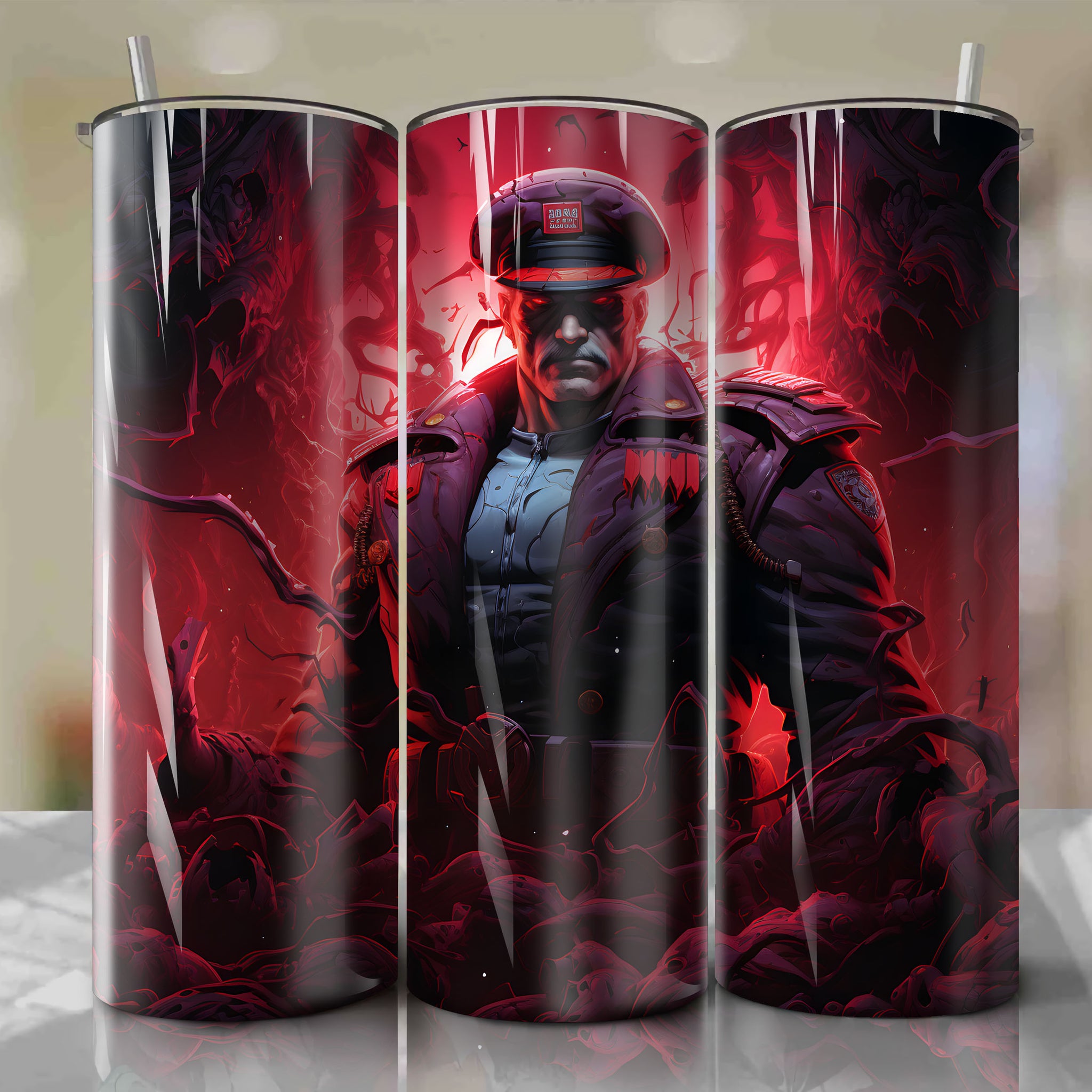 Powerful 20 Oz Tumbler Wrap - Inspired by M. Bison's Epic Emergence
