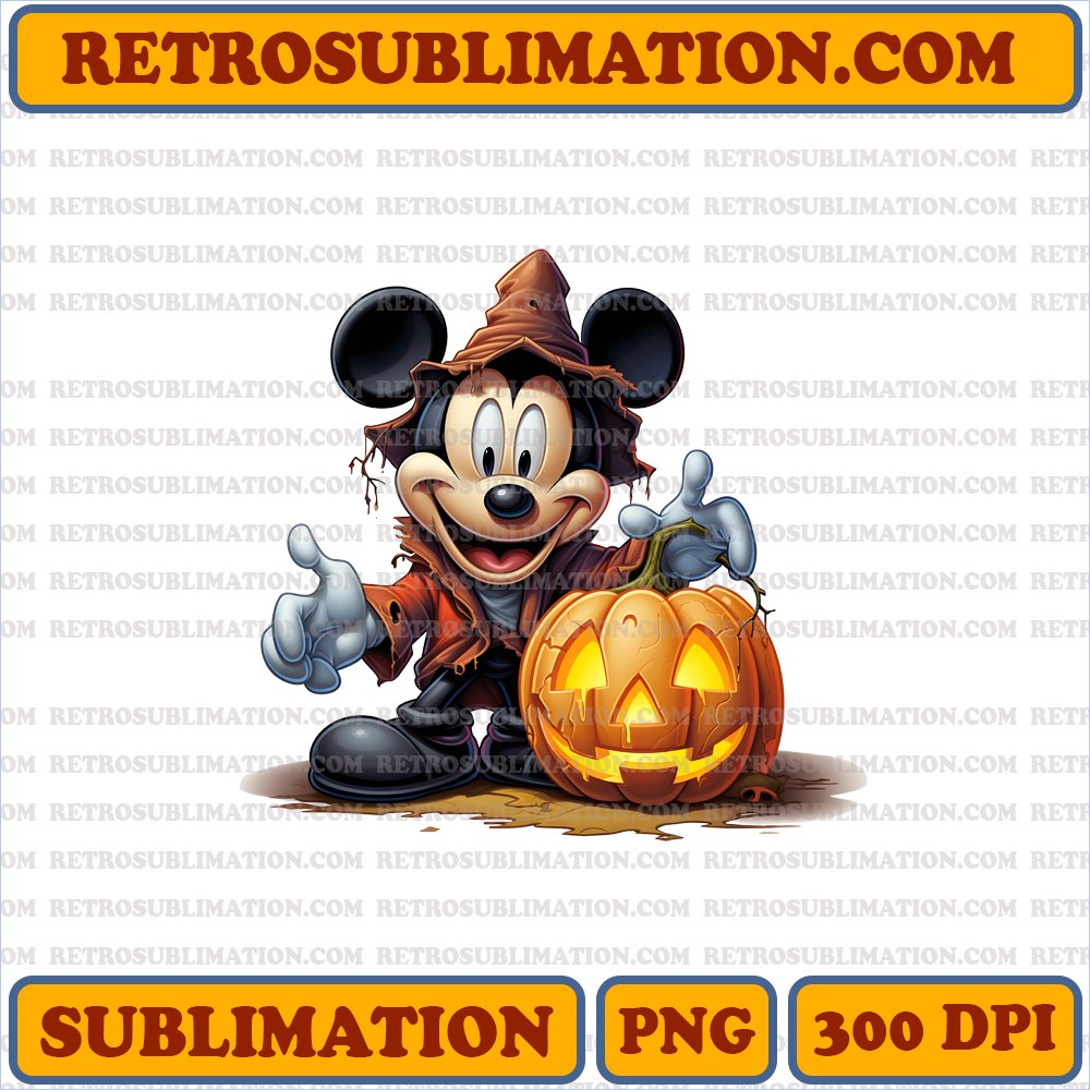 Mischievous Mickey Mouse - Halloween Prankster - Digital Download PNG Sublimation
