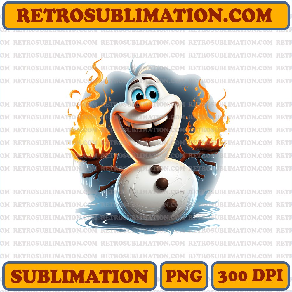 Cheerful Olaf Halloween Digital Download - Sublimation PNG - Crypt Illuminator - Unique Bootleg Style - High Contrast - Typography -10
