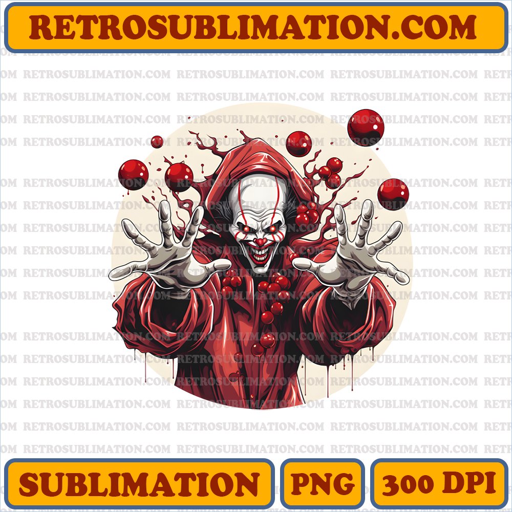 Pennywise the Clown - Sinister Thanksgiving Juggling PNG Digital Download
