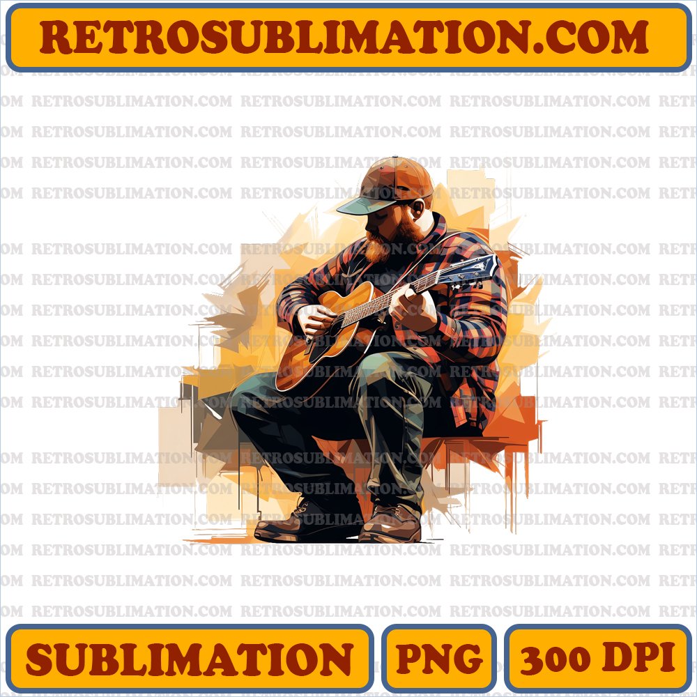 Luke Combs Plaid Shirt - Thanksgiving Bootleg Style - High Contrast PNG Sublimation
