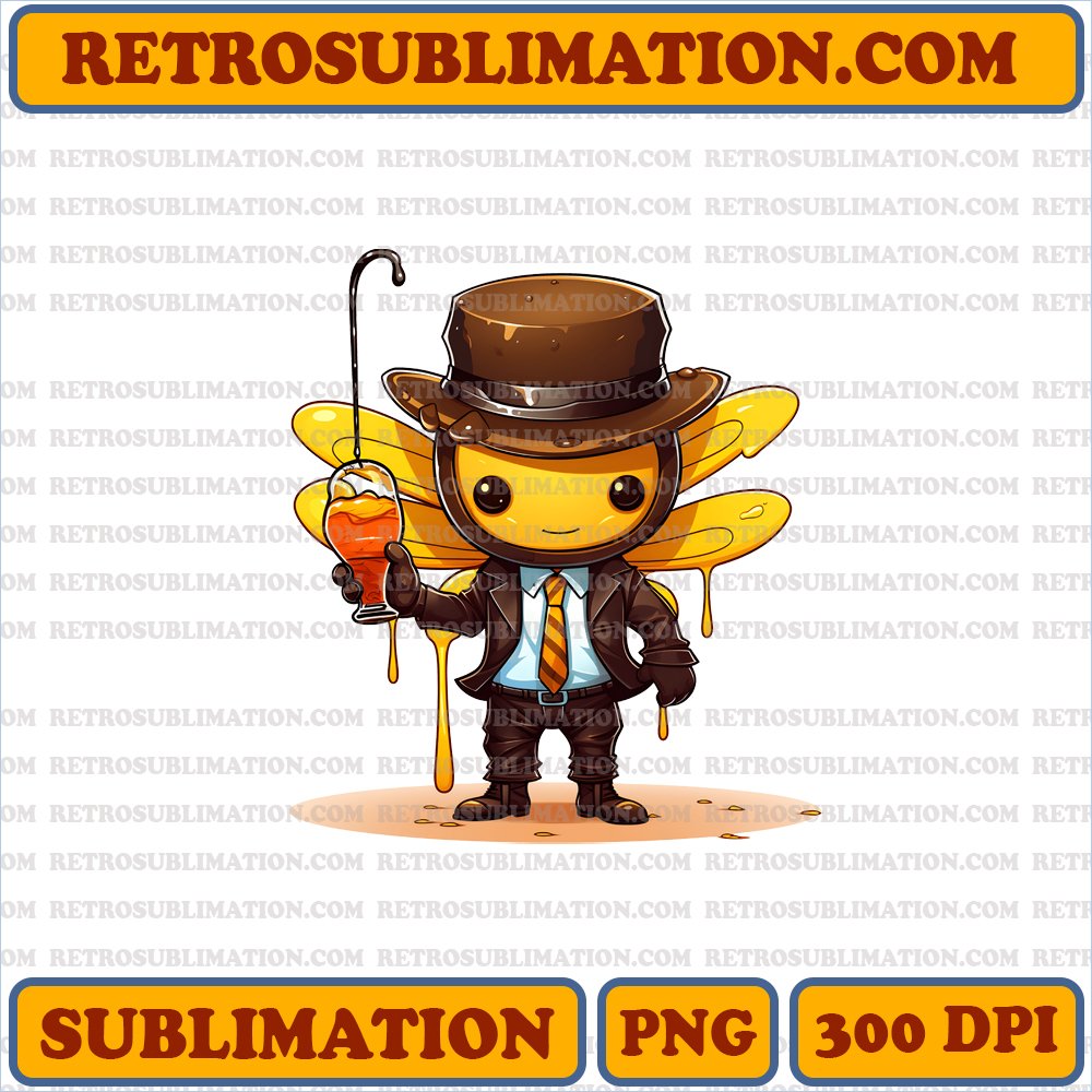 Mystic Candyman - Majestic Chibi with Honey-Dripped Hook - Digital Download PNG
