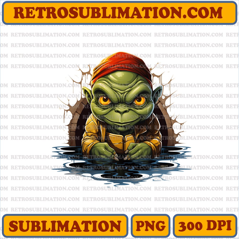 Creepy Sewer Sound Investigation - Halloween Raphael PNG Digital Download
