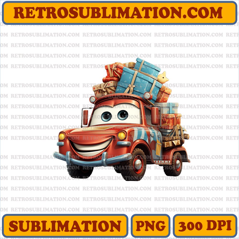 Christmas Mater - Sleigh Full of Presents - Funny Sublimation PNG Digital Download
