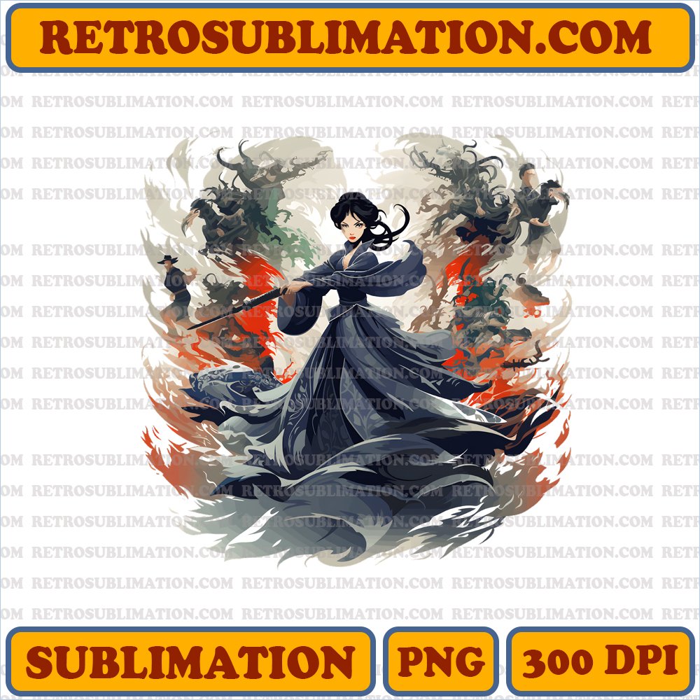 Under a Spell - Halloween Mulan Digital Download - Sublimation PNG
