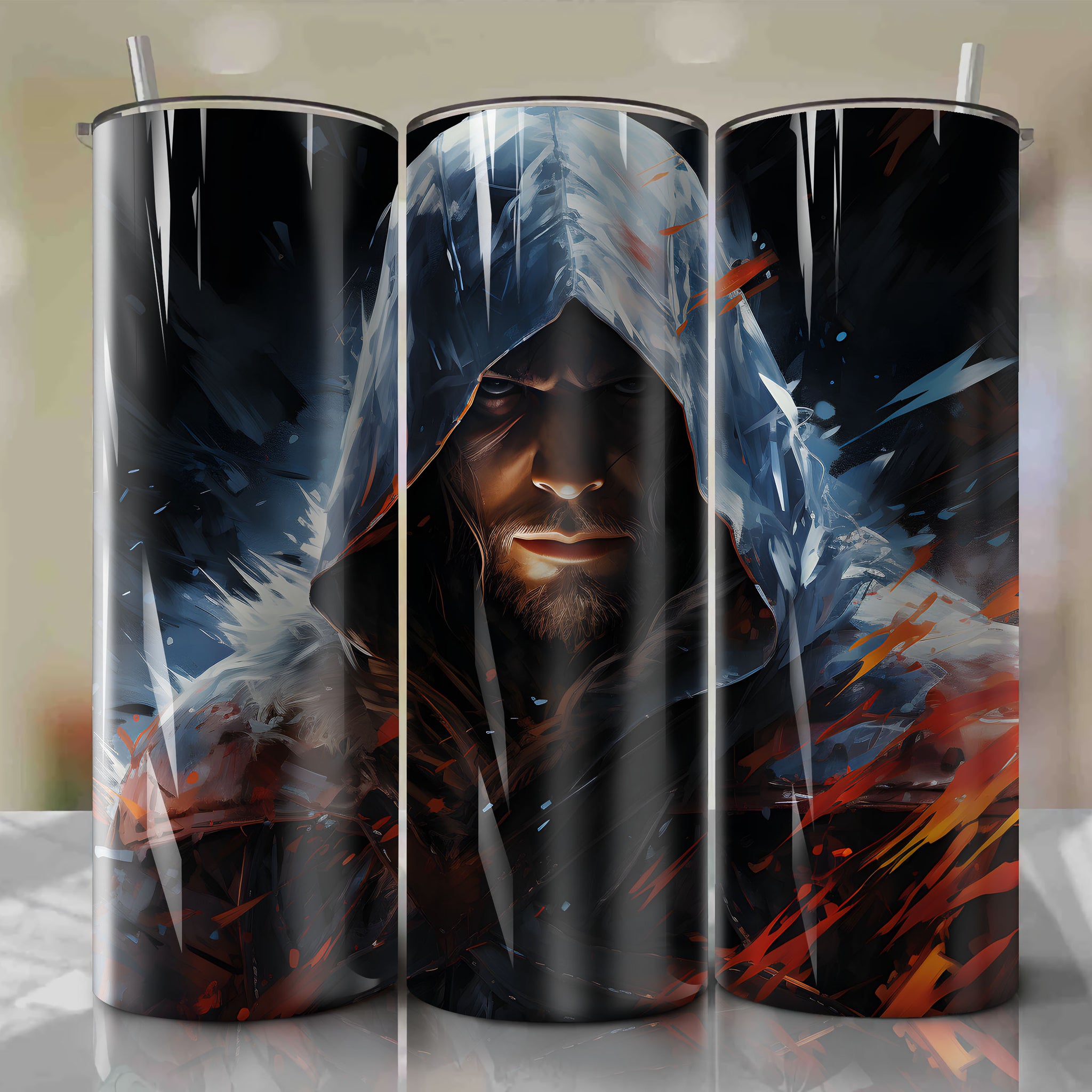 Assassin's Creed 20 Oz Tumbler Wrap - A Stylish Tribute to Altair's Stealth and Mystery
